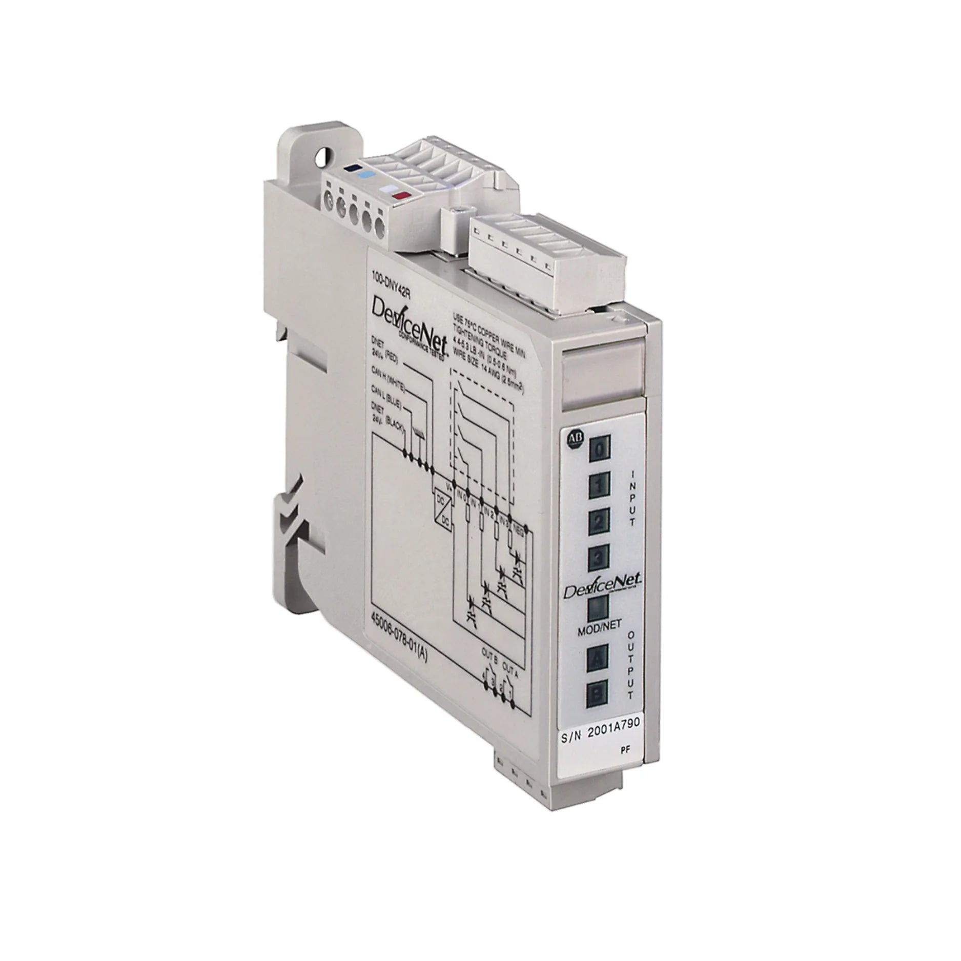 Contator Allen-Bradley 100-DNY41R, 4 polos, controle de motor industrial, confiável e eficiente em automação elétrica.