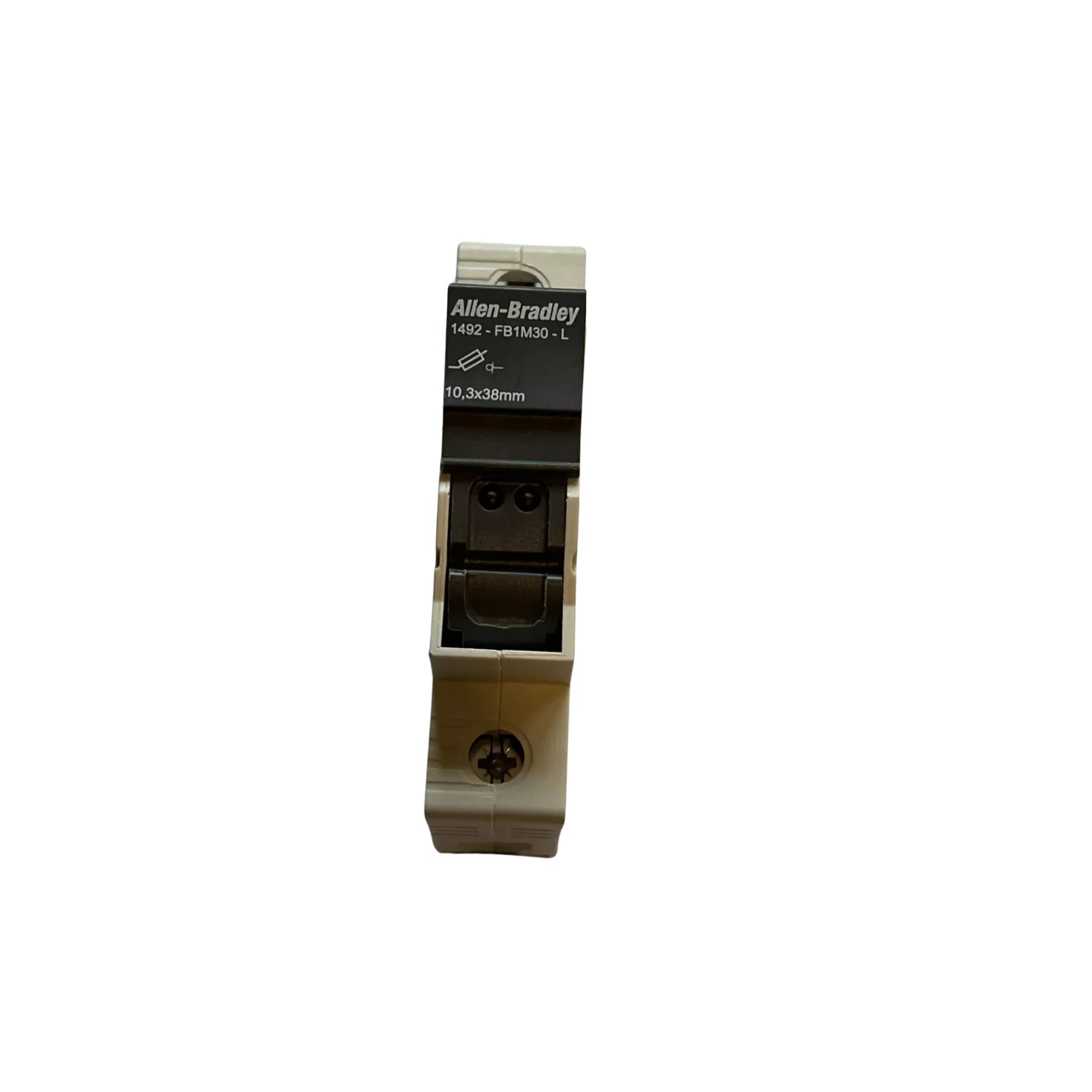 1492-FB1M30, porta-fusível modular Allen-Bradley de 30 A, ideal para proteção de circuitos em painéis elétricos industriais.