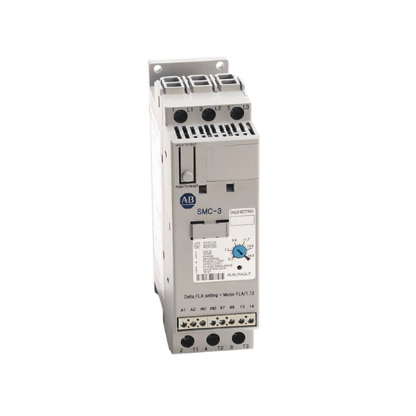 Allen-Bradley 150-C19NBR SMC-3 soft starter, 19A, 3-phase, compact motor controller for reduced voltage starting