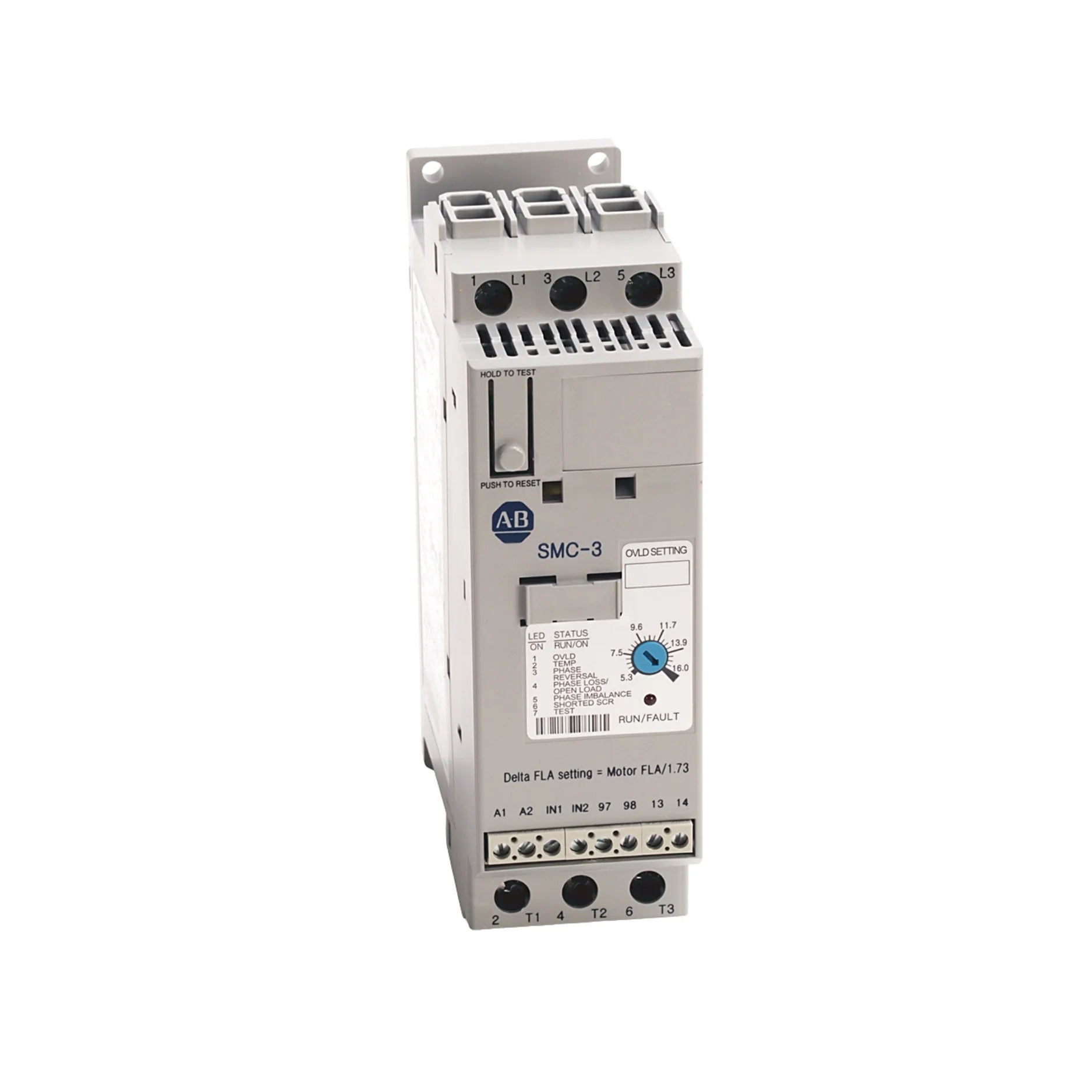 Allen-Bradley 150-C25NCR SMC-3 soft starter 25A 600V 24V AC/DC control