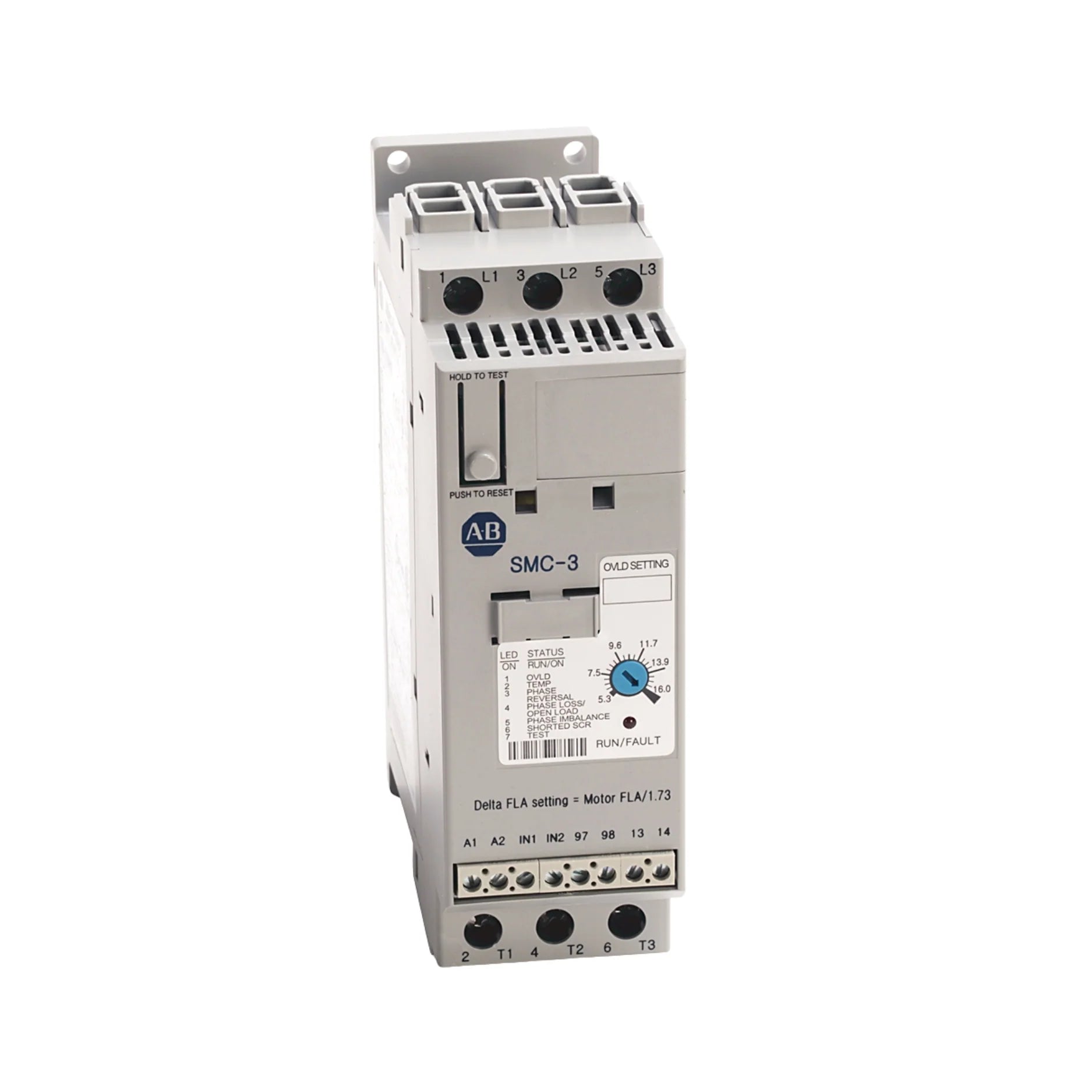 Allen-Bradley 150-C37NCD SMC-3 Soft Starter, 37A, 200–575V AC, 3-phase, open type