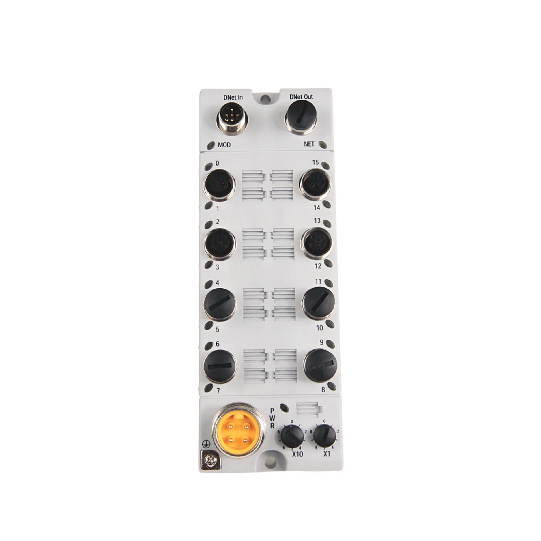 Allen-Bradley 1732D-OB16M12M12 DeviceNet output module, 16 outputs, 2A, 24V DC, M12 connectors, IP67