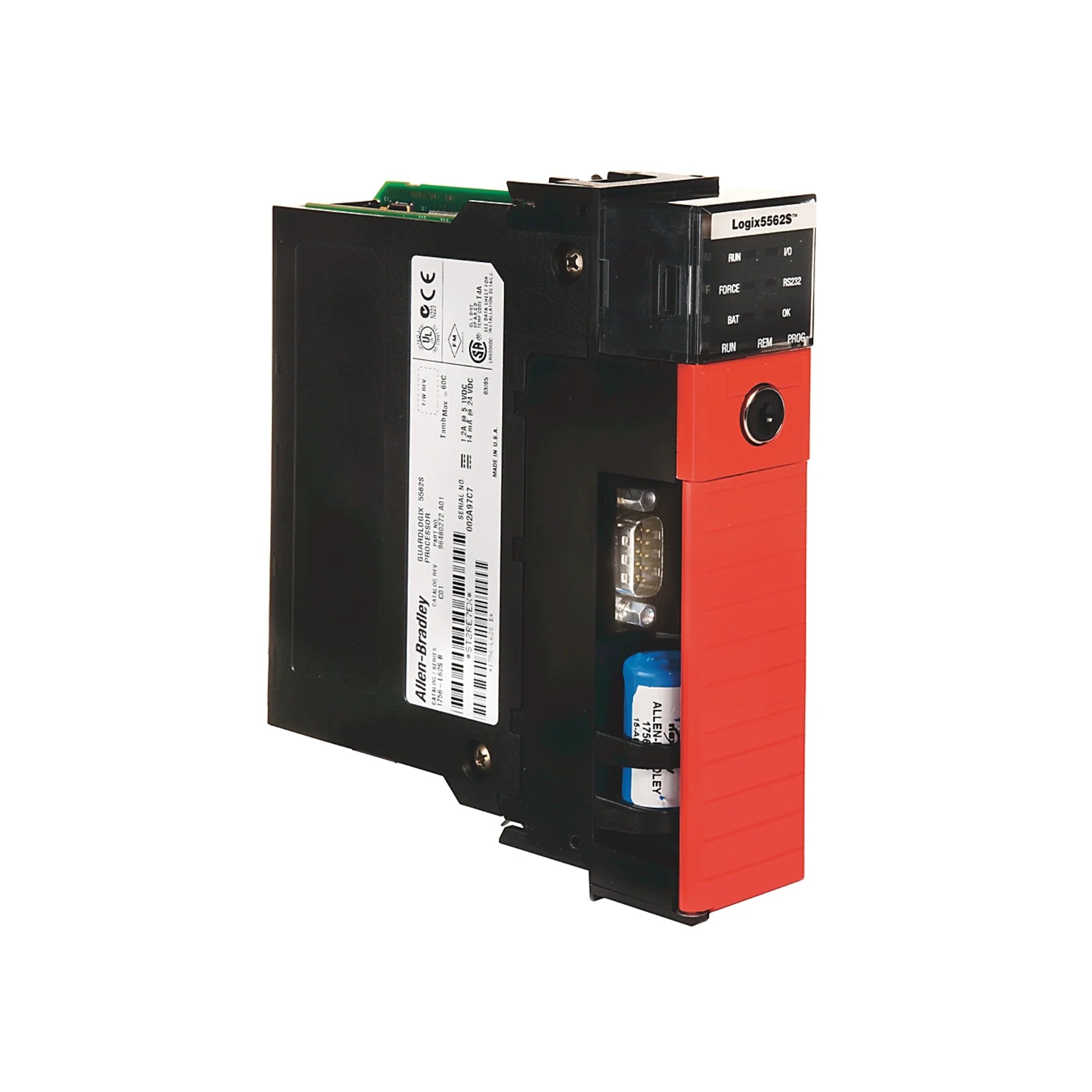 Allen-Bradley 1756-L62S ControlLogix safety controller with 2 MB memory for industrial safety control.