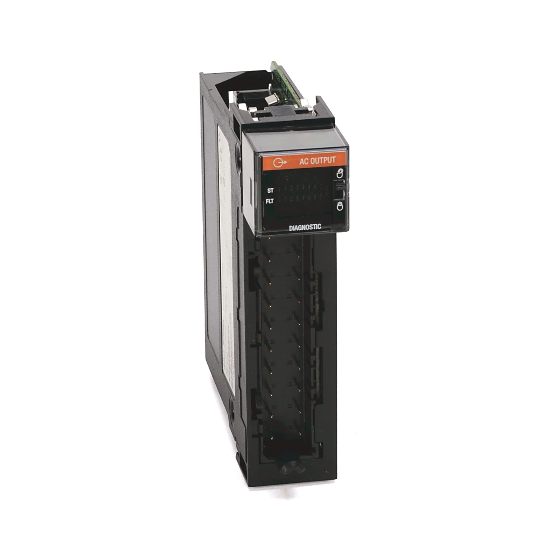 Allen-Bradley 1756-OA8D diagnostic AC output module, 8 points, 74–132V AC, with electronic fusing and fault detection. For ControlLogix.