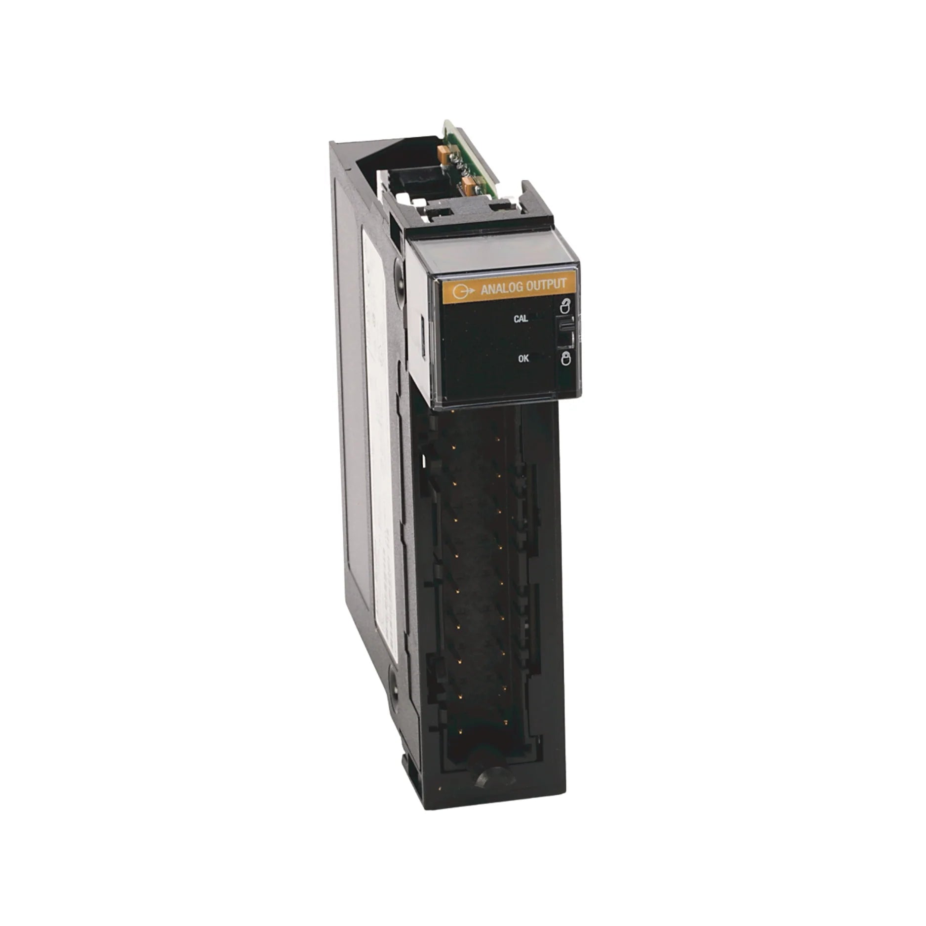 Allen-Bradley 1756-OF8K analog output module, 8-point, current/voltage, 20-pin, conformally coated for harsh environments.