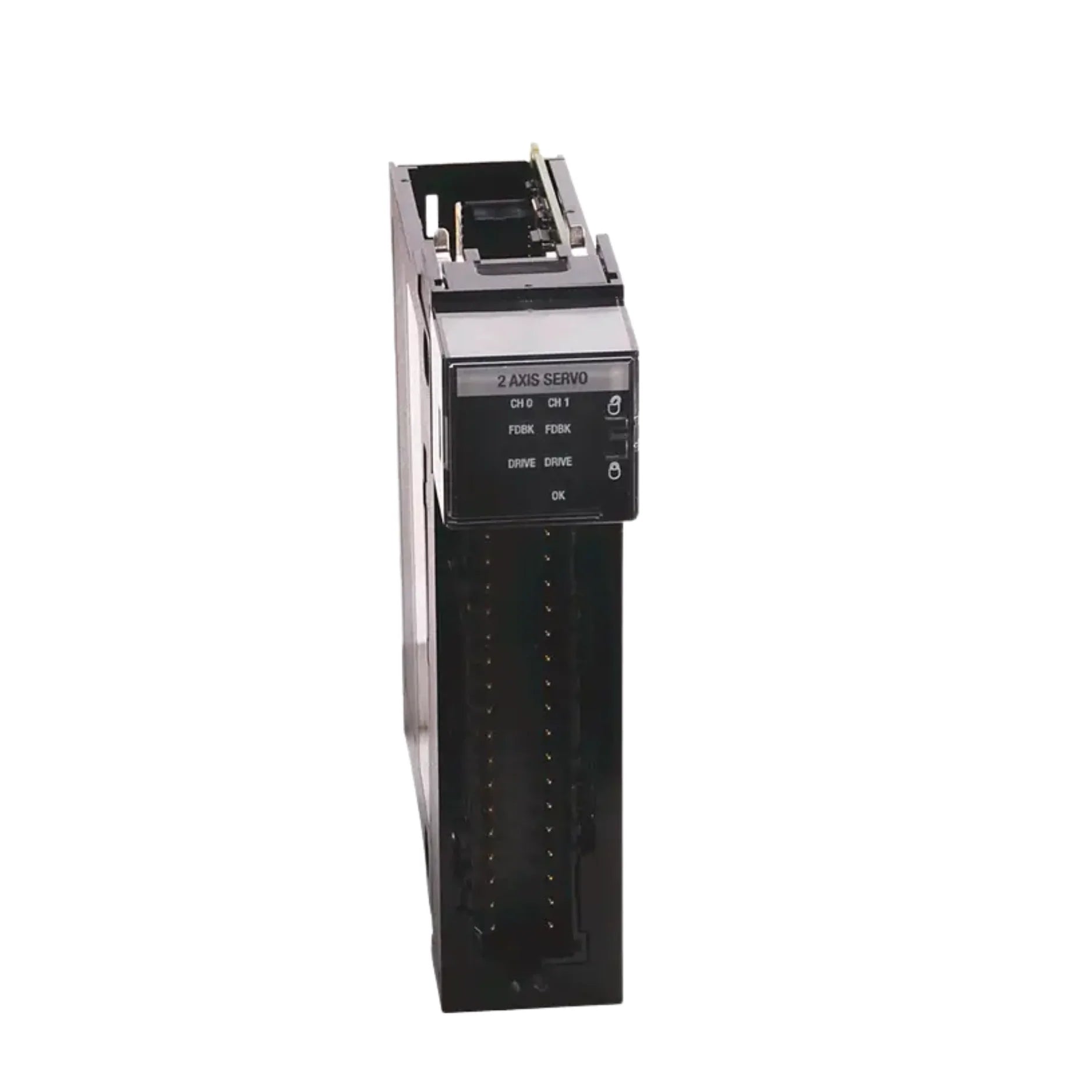 Allen-Bradley 1756-M03SE 3-axis SERCOS servo module for ControlLogix with high-speed fiber-optic interface and motion control support.