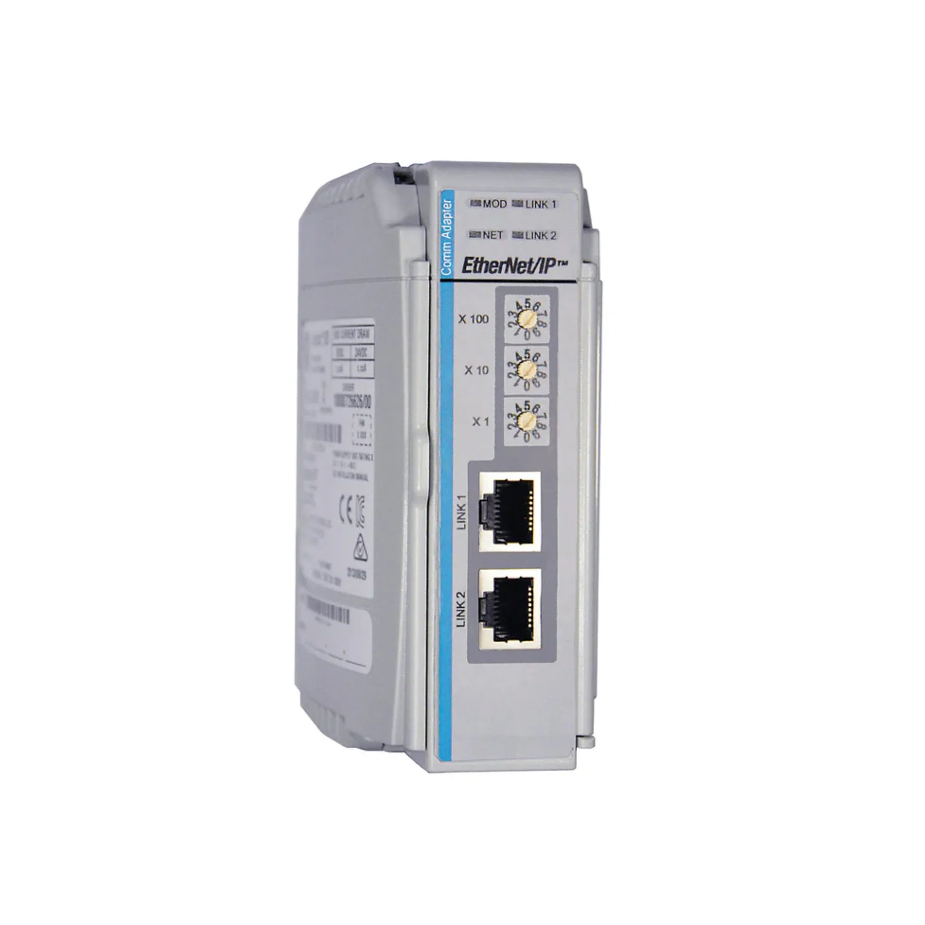 "1769-AENTR Allen Bradley Ethernet Adapter, enables remote I/O communication in CompactLogix control systems."