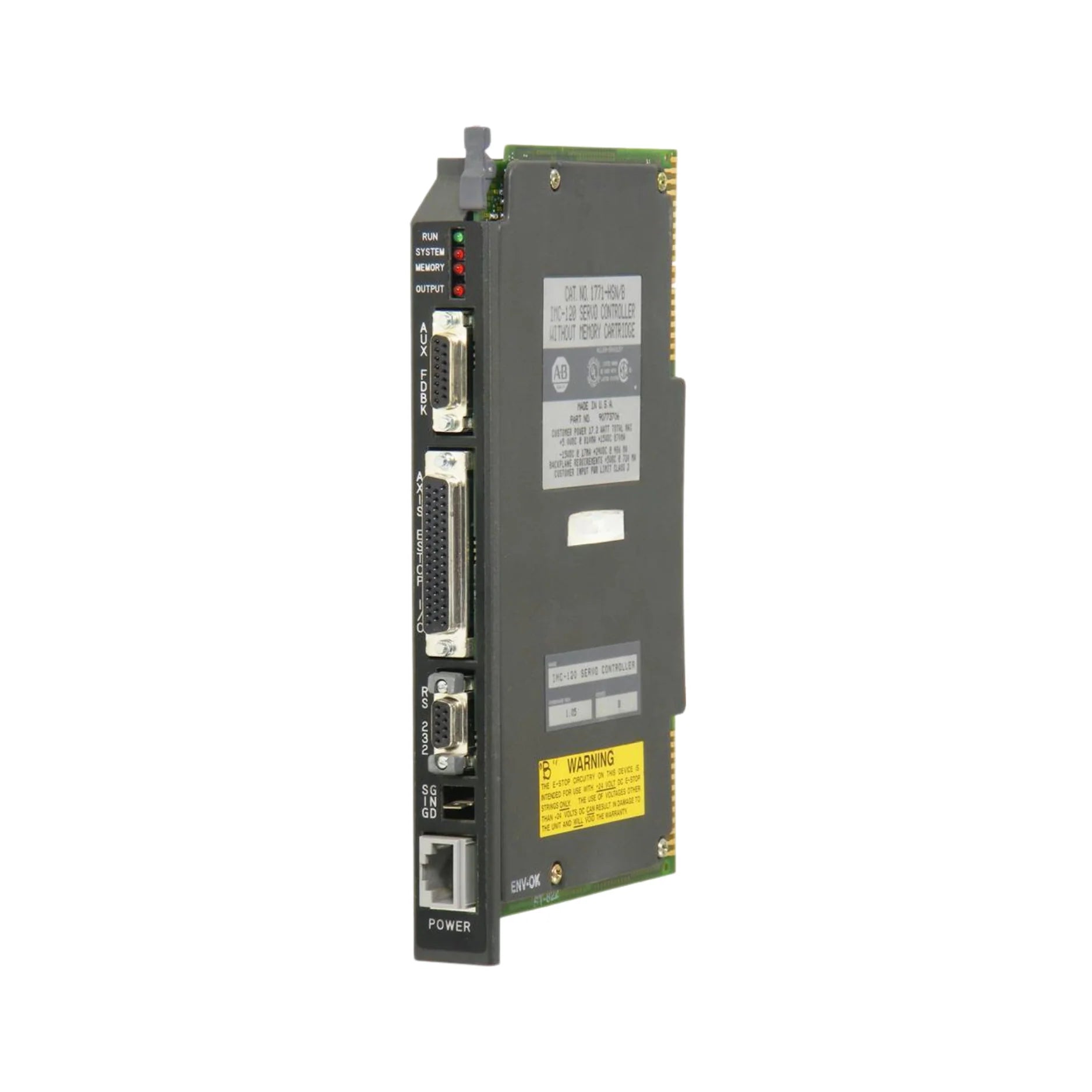 Allen-Bradley 1771-HSN/B Remote I/O scanner module, PLC-5 high-speed network interface for industrial automation systems.