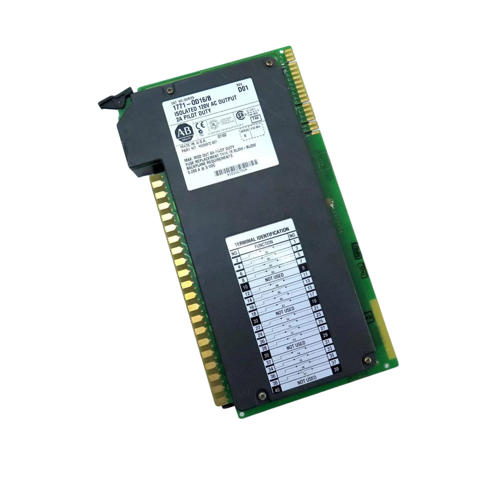 1771-OD16, módulo de saída digital Allen-Bradley, ideal para controle de dispositivos em sistemas de automação industrial.