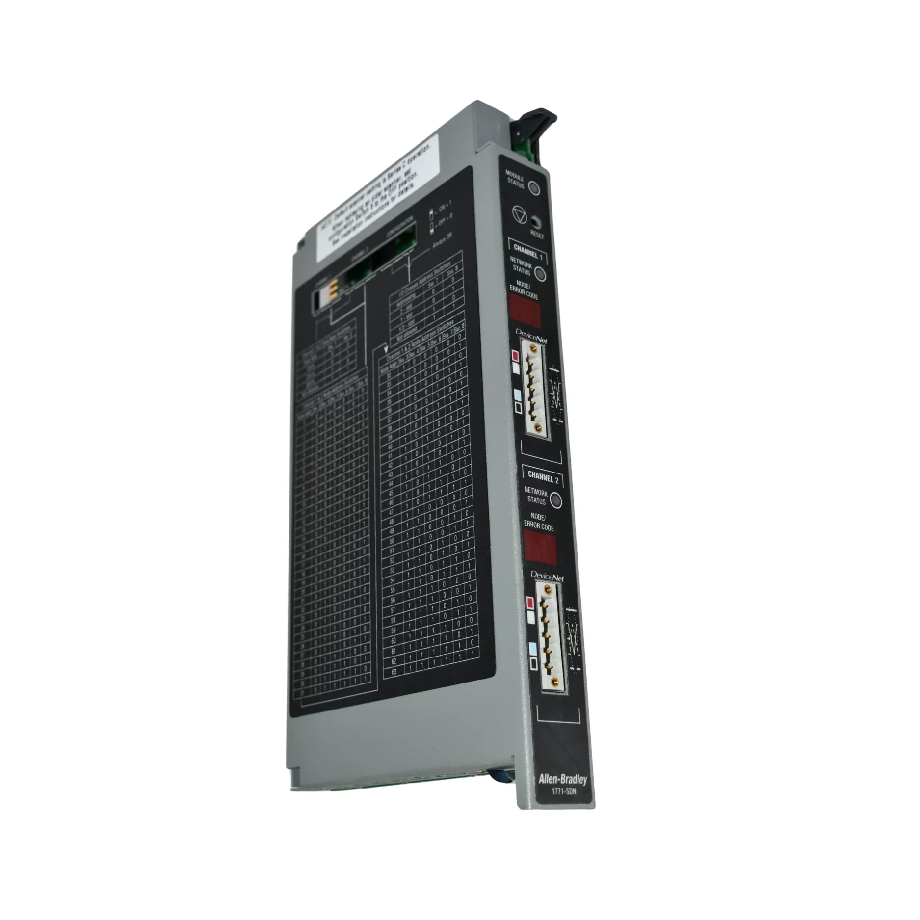 1771-SDN, módulo de rede de comunicação Allen-Bradley, ideal para integrar dispositivos em sistemas de automação industrial.
