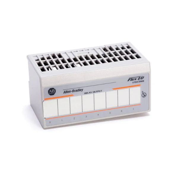 Allen-Bradley 1794-OW8 Flex I/O digital output module, 8-point, 24V DC, for industrial automation control and signal management.