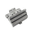 Allen-Bradley 1794-TB3 FLEX I/O terminal block with 16 terminals, screw clamp wiring, and DIN rail mount for modular industrial automation systems.