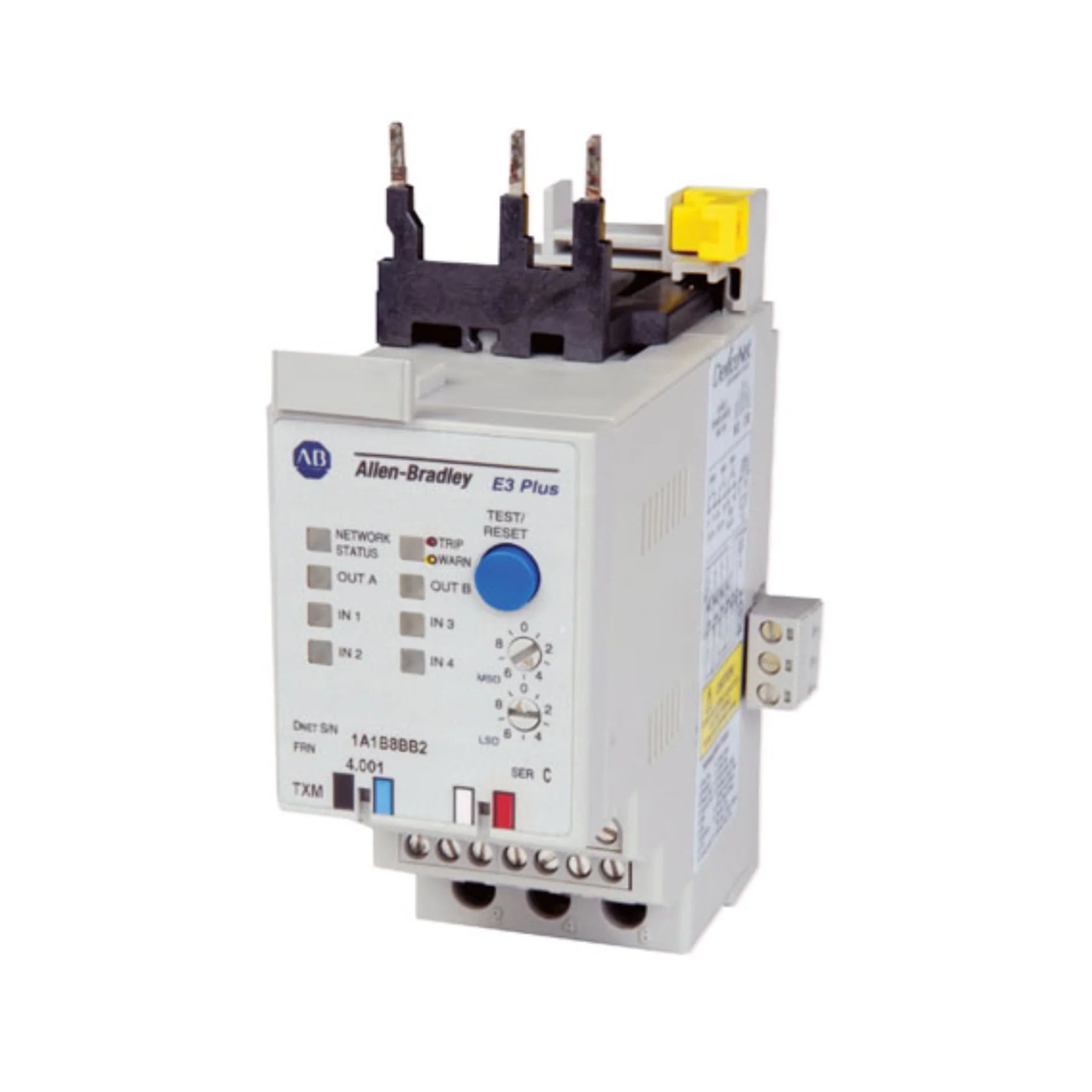 Allen-Bradley 193-EC2DD E3 Plus solid-state motor protection relay 9–45A with DeviceNet