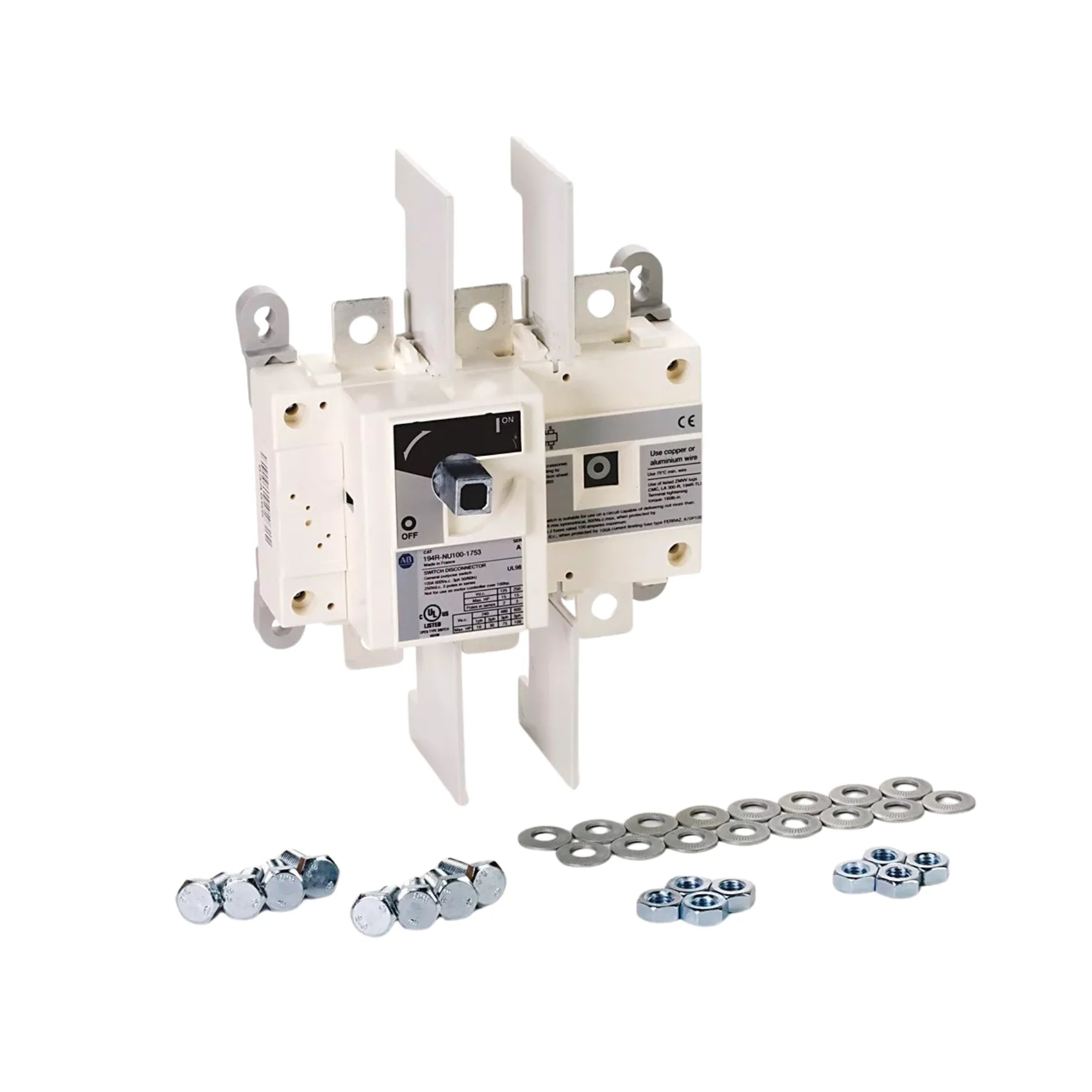 194R-NU100-1753, disjuntor de proteção Allen-Bradley, ideal para sistemas elétricos industriais e automação de processos.