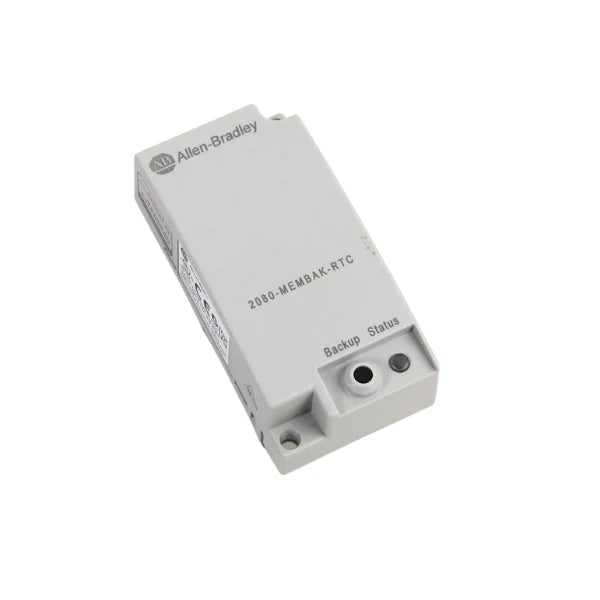 Módulo Allen-Bradley 2080-MEMBAK-RTC com memória de backup e relógio em tempo real para controladores Micro800.