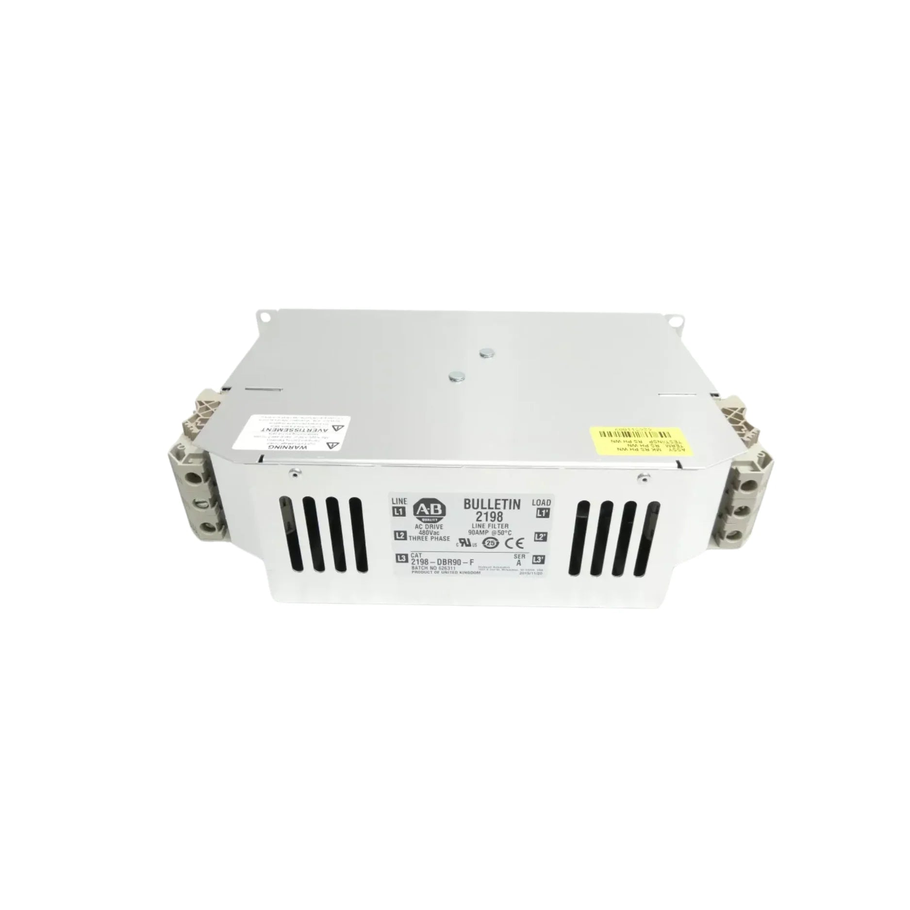 2198-DBR90-F Allen-Bradley Kinetix 5700 brake resistor, 90 ohm, for energy dissipation in servo motor control systems