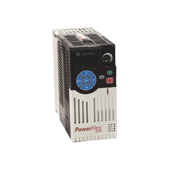 Allen-Bradley 25B-B8P0N104 PowerFlex 525 AC drive, 3 HP, 480V, with EtherNet/IP, for efficient motor control in automation systems.