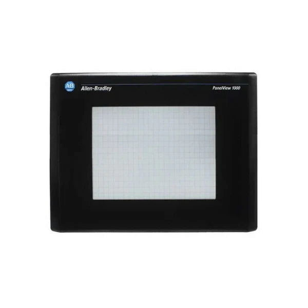 Allen-Bradley 2711-T10G20 PanelView 1000 HMI, 10" touchscreen, gray monochrome, DH+ communication for industrial control systems.