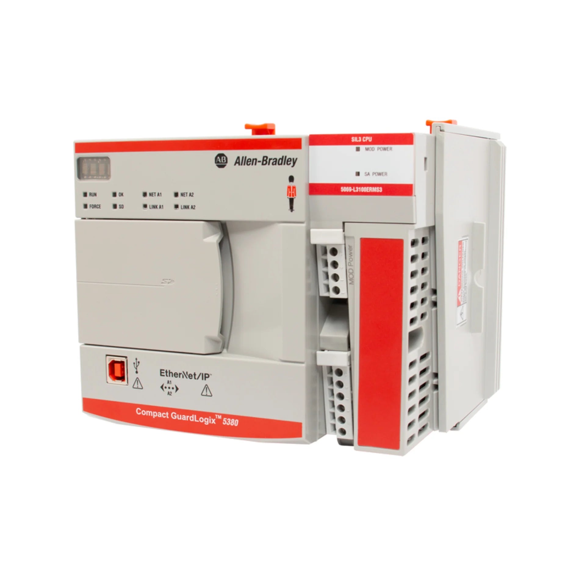 5069-L330ERMS3 Allen-Bradley CompactLogix 5380 controller, SIL2/PLd safety, motion support, dual Ethernet ports