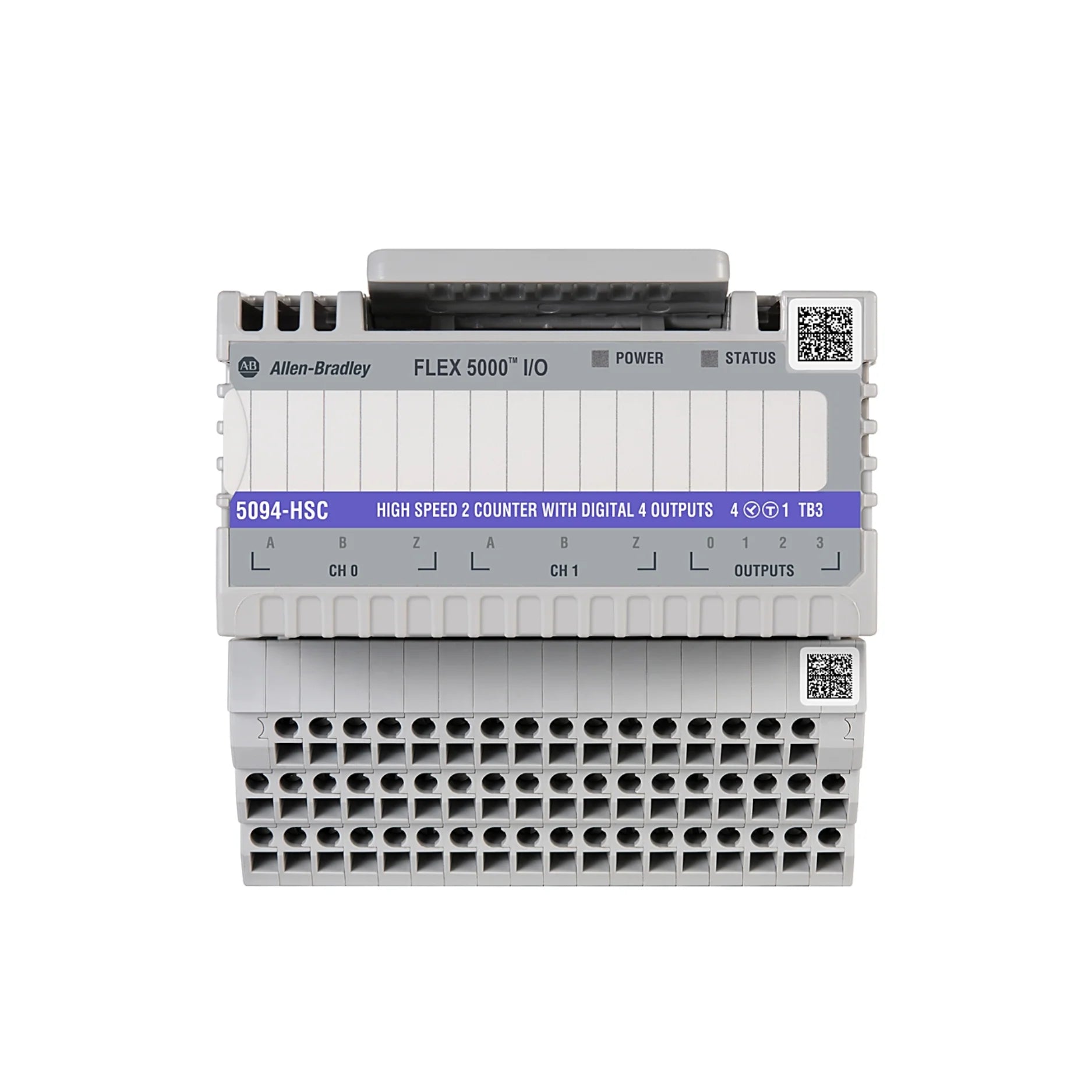 Allen-Bradley 5094-HSC Flex 5000 counter module, 2 ABZ inputs, 4 sourcing outputs, industrial encoder interface