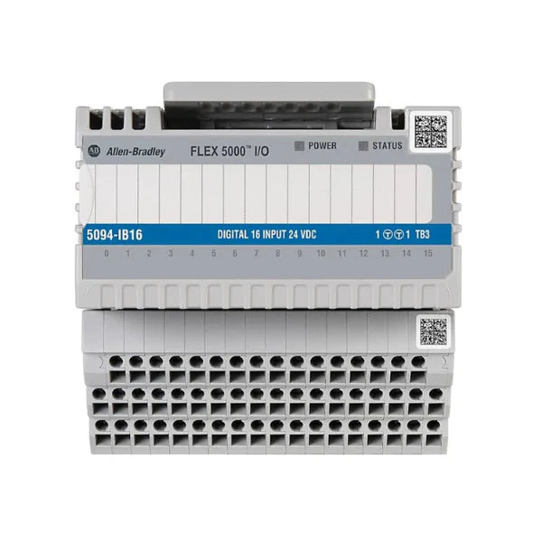 Allen-Bradley 5094-IB16 Compact 5000 digital input module, 16-point, 24V DC, for high-speed industrial automation applications.