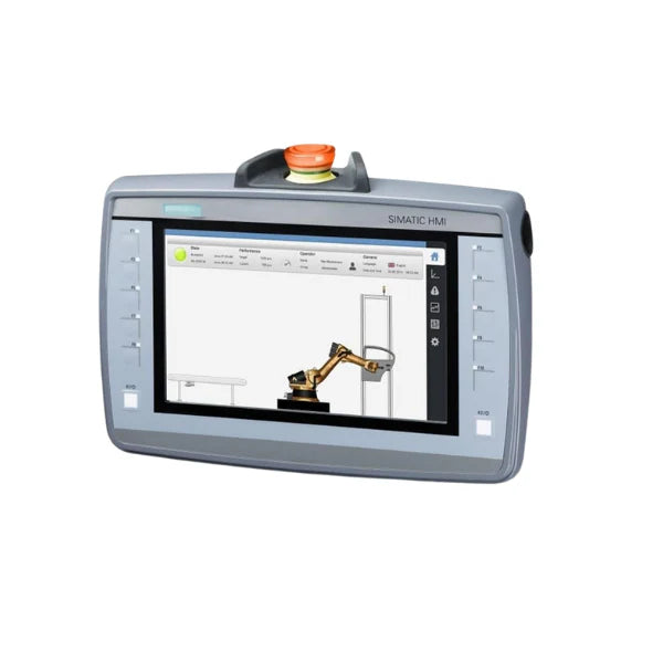Siemens 6AV2125-2JB23-0AX0 SIMATIC HMI TP1200 Comfort Panel, 12.1-inch touchscreen, industrial automation display.