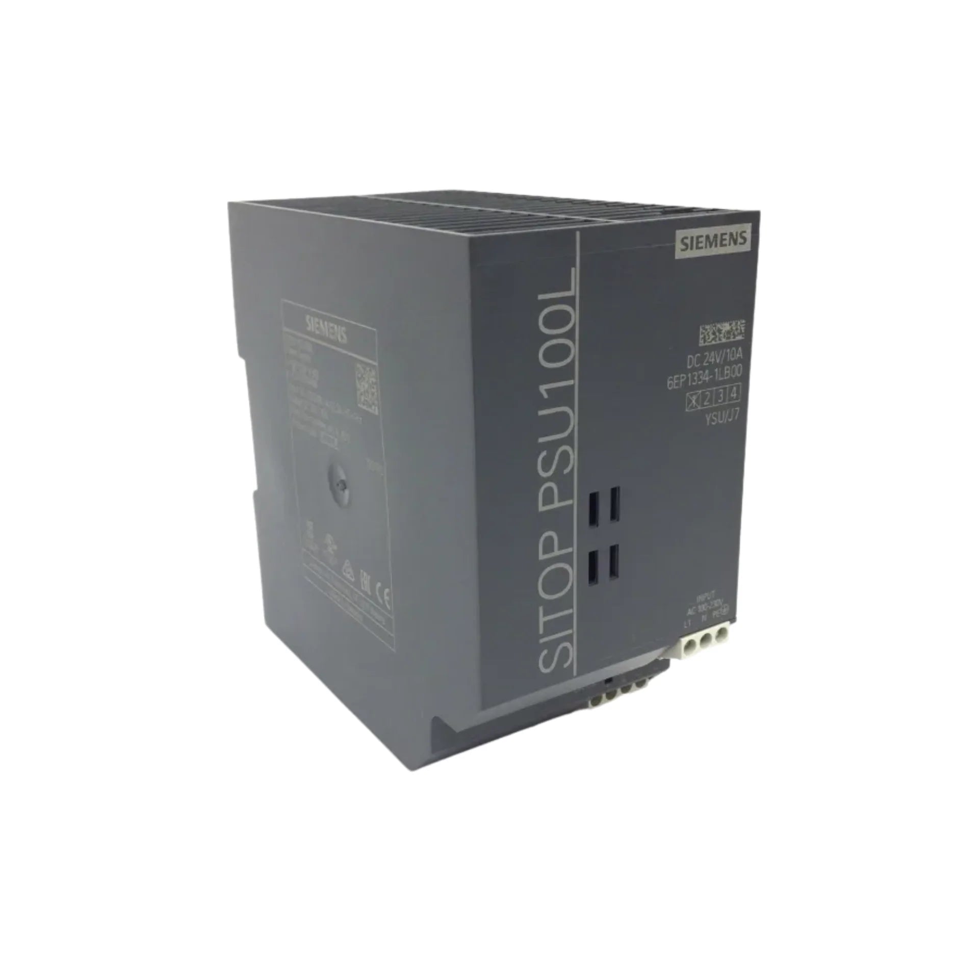 Siemens 6EP1334-1LB00 SITOP PSU100L 24V 10A industrial power supply for automation.