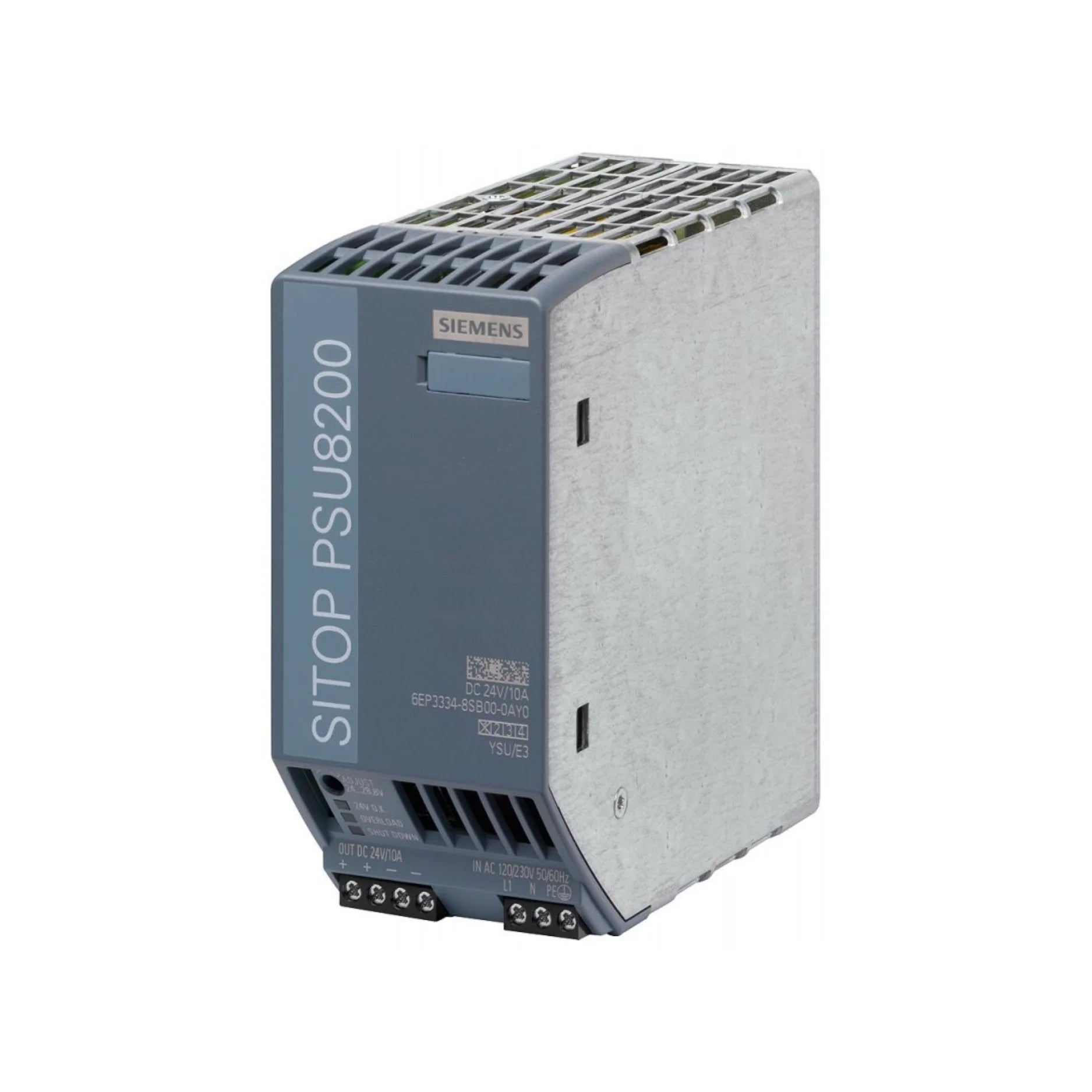 Siemens 6EP3334-8SB00-0AY0 SITOP PSU8200 24V DC industrial power supply.