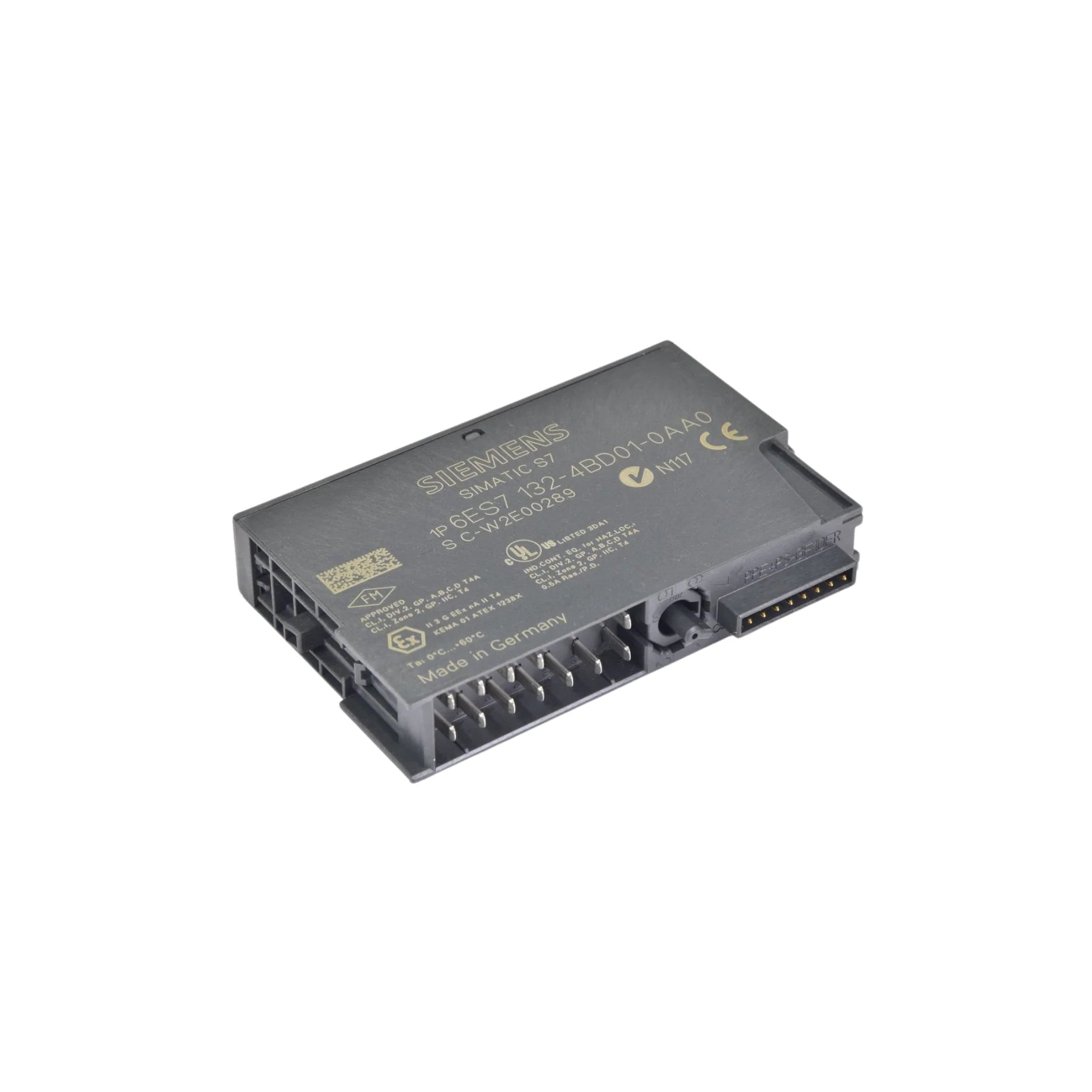 Siemens 6ES7132-4BD01-0AA0 SIMATIC ET 200S IM151-8 DP interface module for PROFIBUS DP communication.