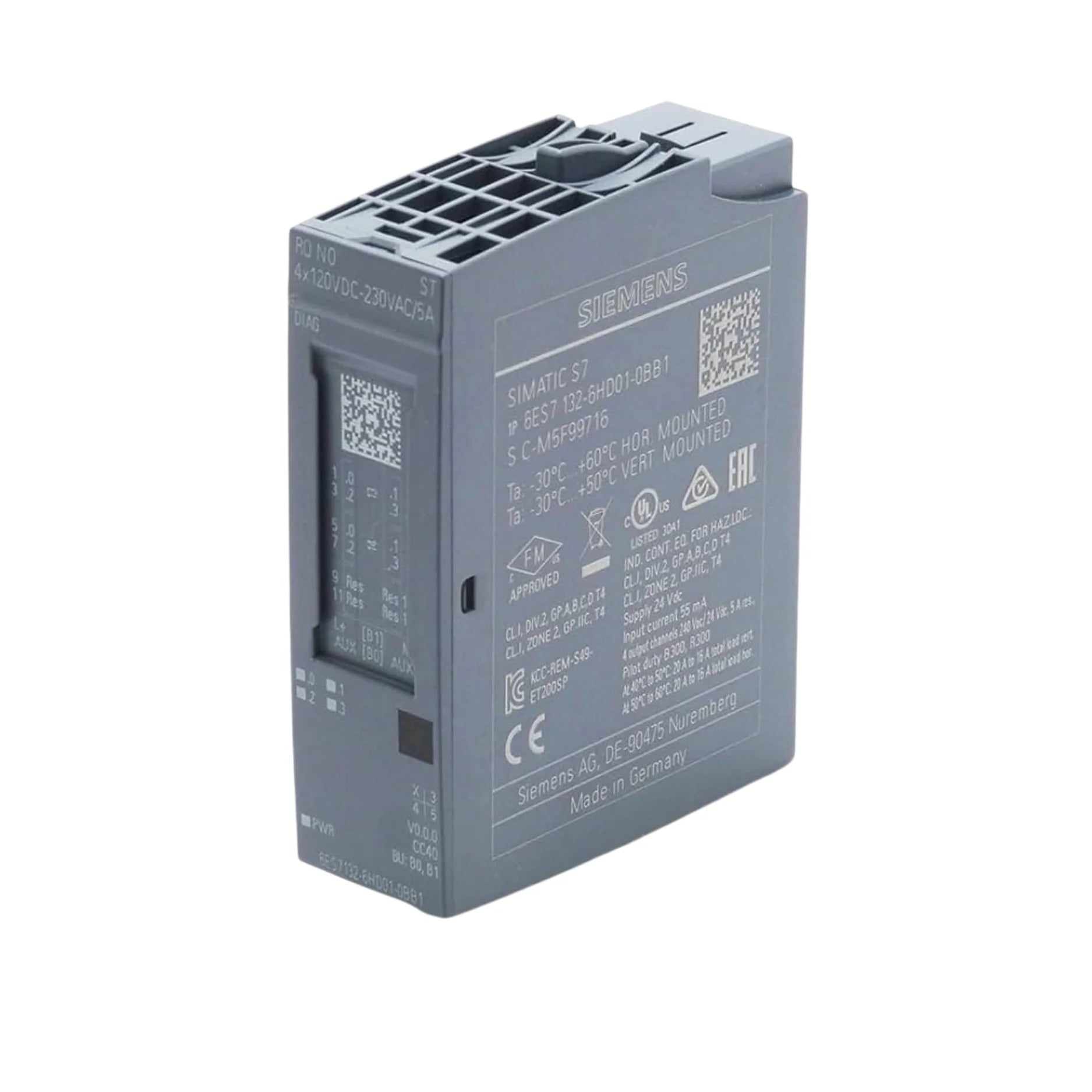 Siemens 6ES7132-6HD01-0BB1 digital output module for SIMATIC S7-1200 PLC.