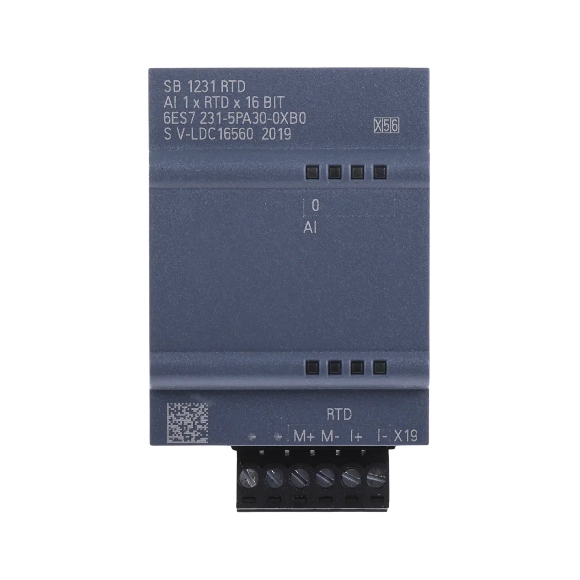 Siemens 6ES7231-5PA30-0XB0 analog input module, 4x RTD, 24V DC, S7-1200, IP20, screw terminals.