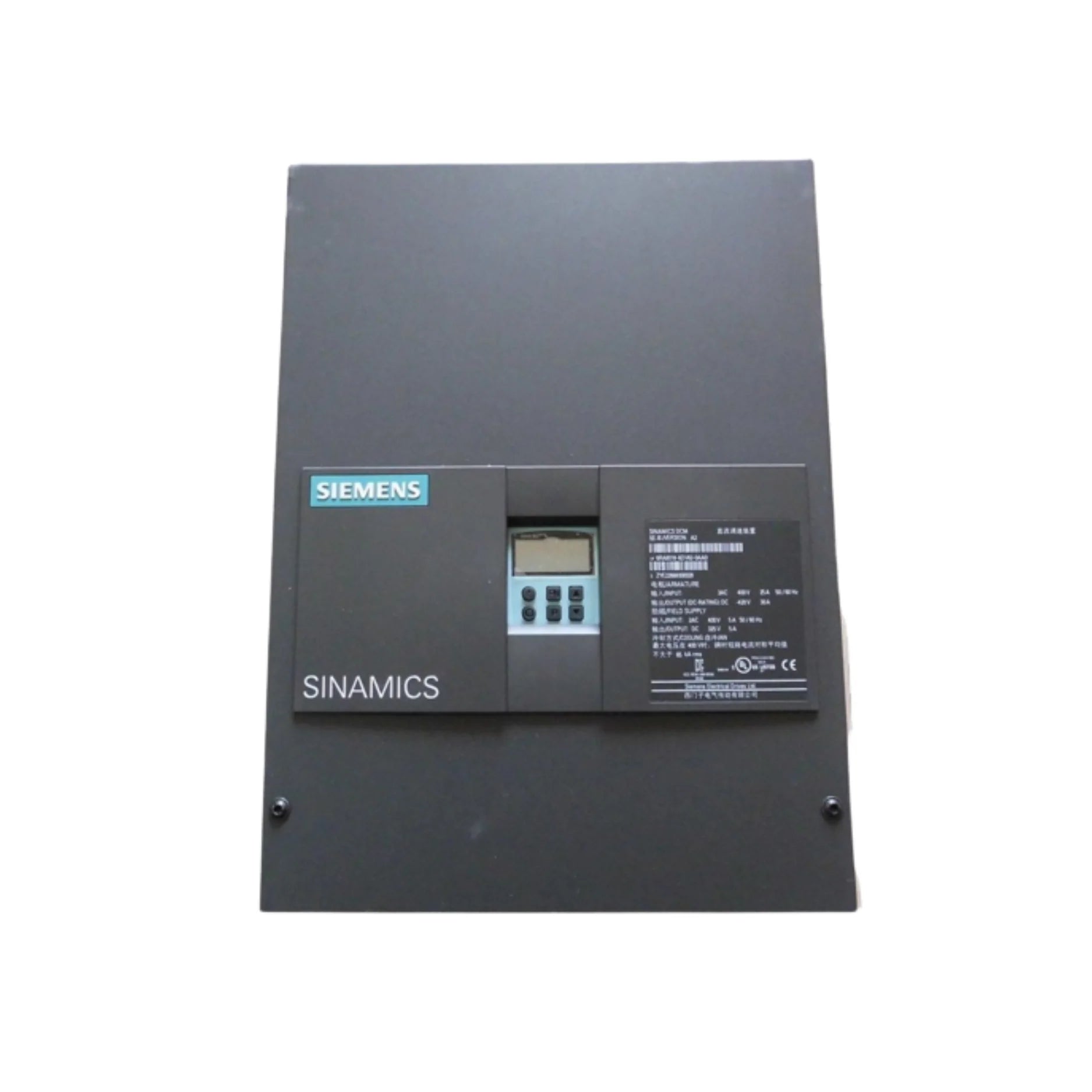 Siemens 6RA8078-6DV62-0AA0 SINAMICS DCM DC drive, 400 A, 460 V, for heavy-duty industrial applications.