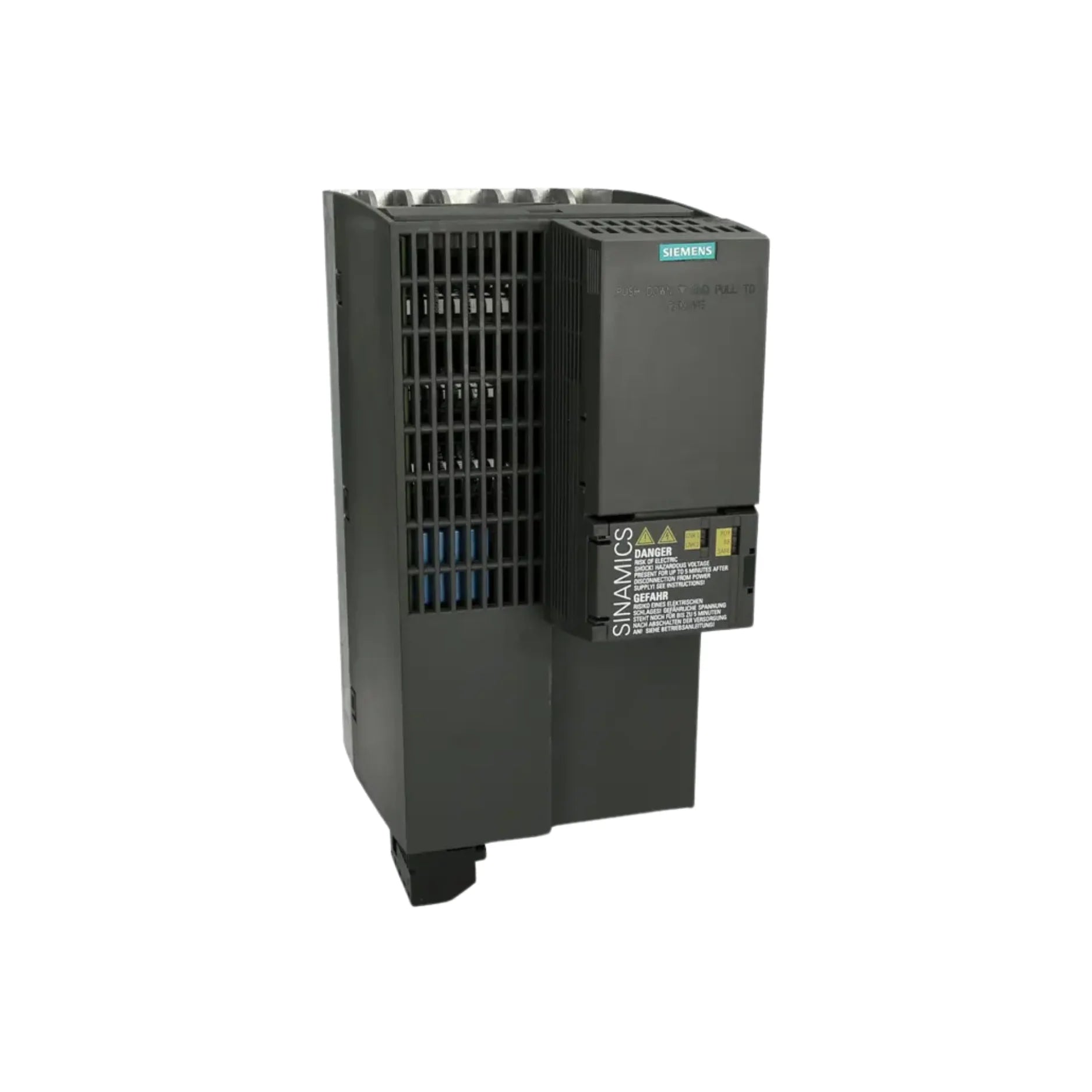 Siemens 6SL3210-1KE22-6AF1 SINAMICS drive module for industrial motor control.