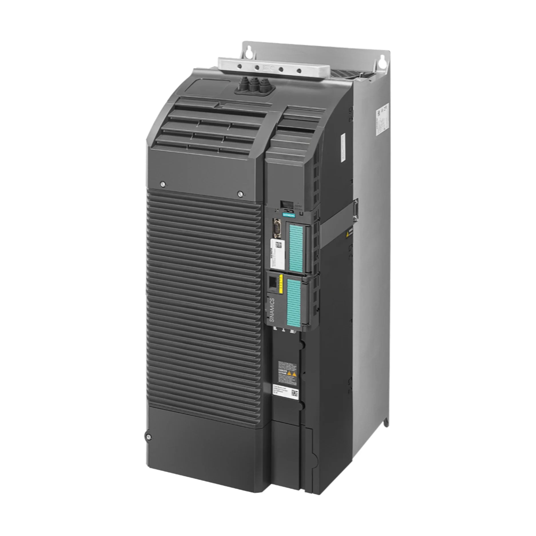 Siemens 6SL3210-1PE33-7CL0 SINAMICS G120C converter, 37 kW, 400V, with brake chopper and EMC filter for compact motor control.