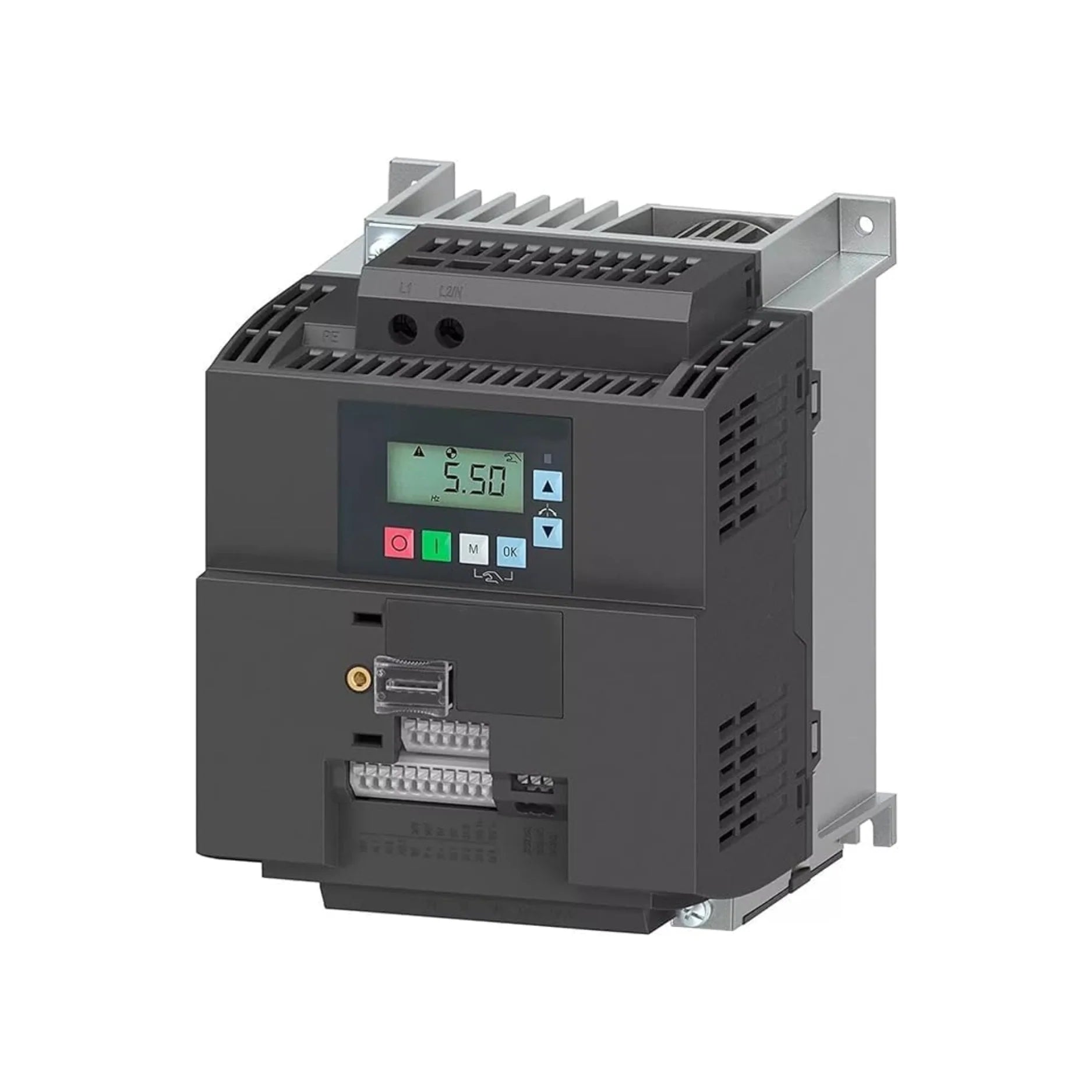Siemens 6SL3210-5BB23-0BV1 SINAMICS G120 PM250-2 inverter, 90 kW, 400 V, for high-power industrial motor control.