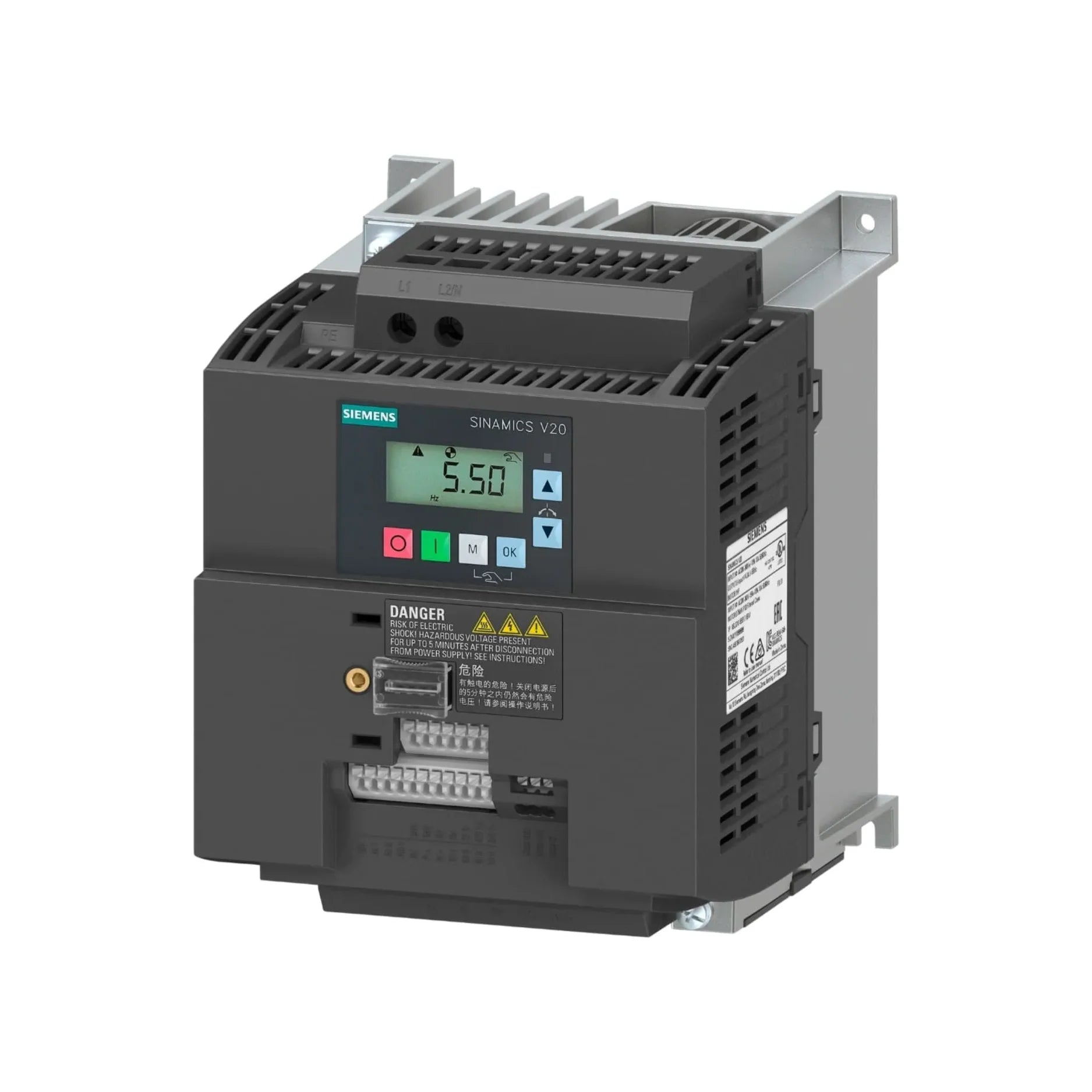 Siemens 6SL3210-5BB23-0UV1 SINAMICS G120 PM250-2 power module, 90 A, 400 V, for industrial motor control.