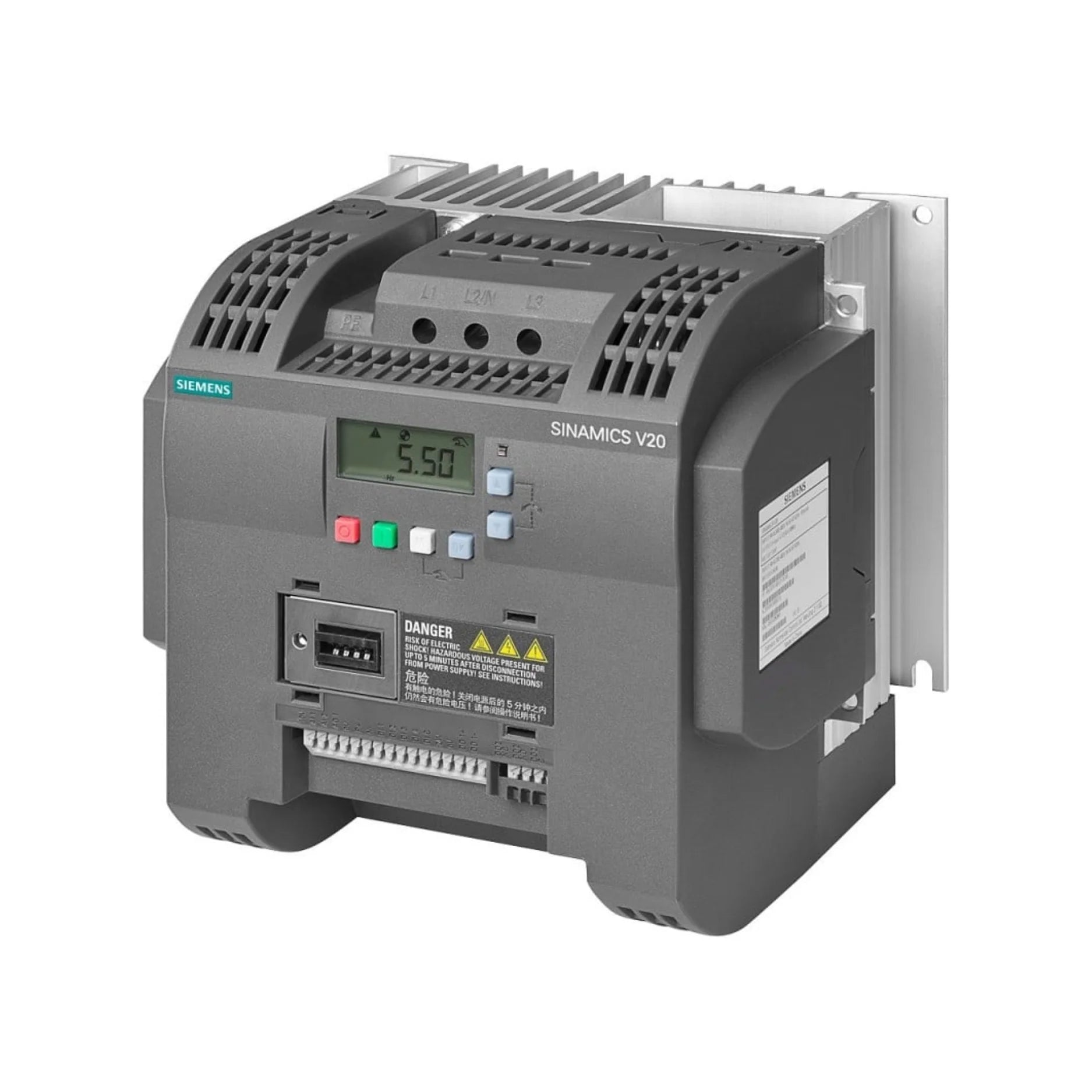 Siemens 6SL3210-5BE25-5CV0 SINAMICS G120 55 kW PM250 module with regenerative braking for industrial energy efficiency.