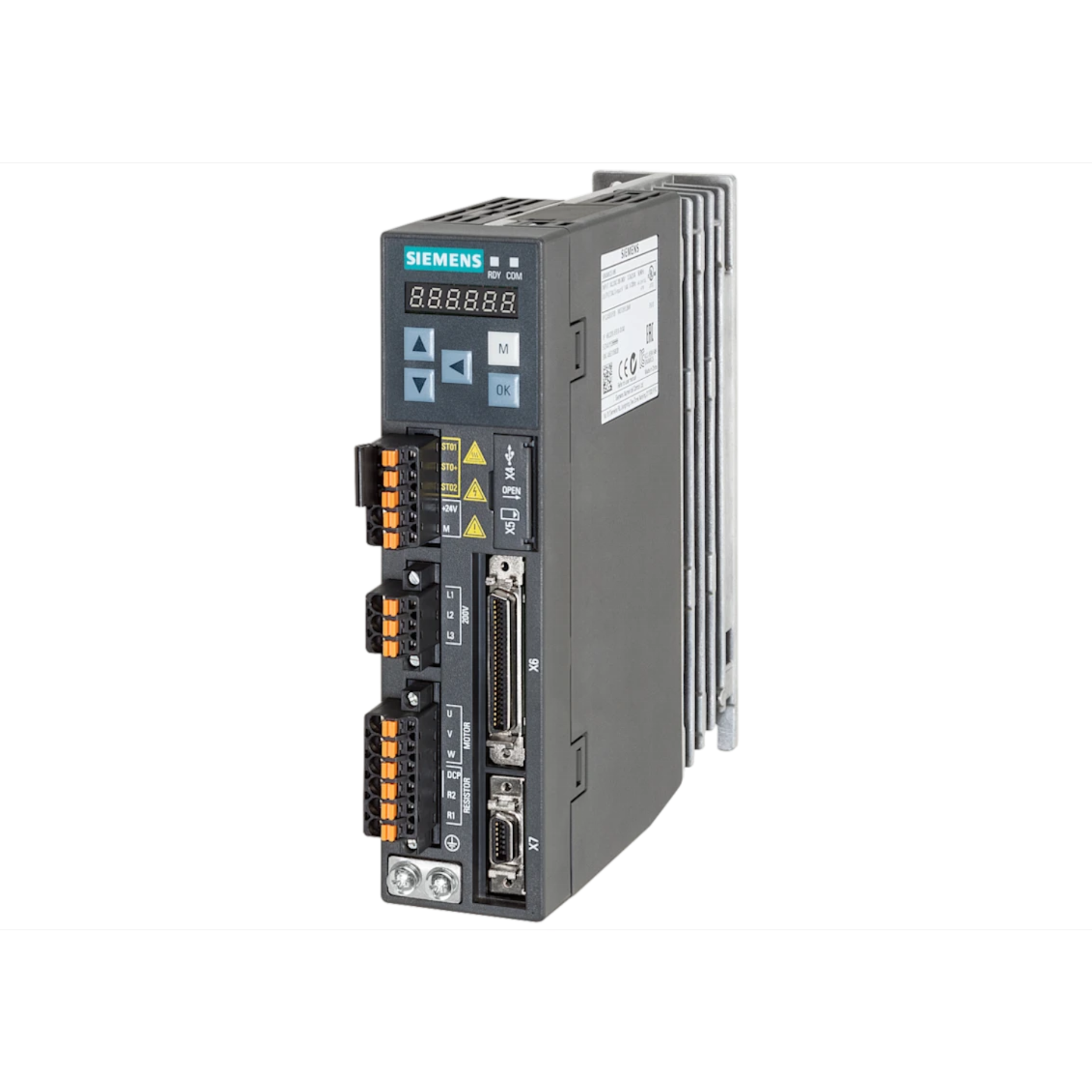 Siemens 6SL3210-5FB10-1UF0 SINAMICS S120 Booksize power module, 10 A, compact industrial drive control.