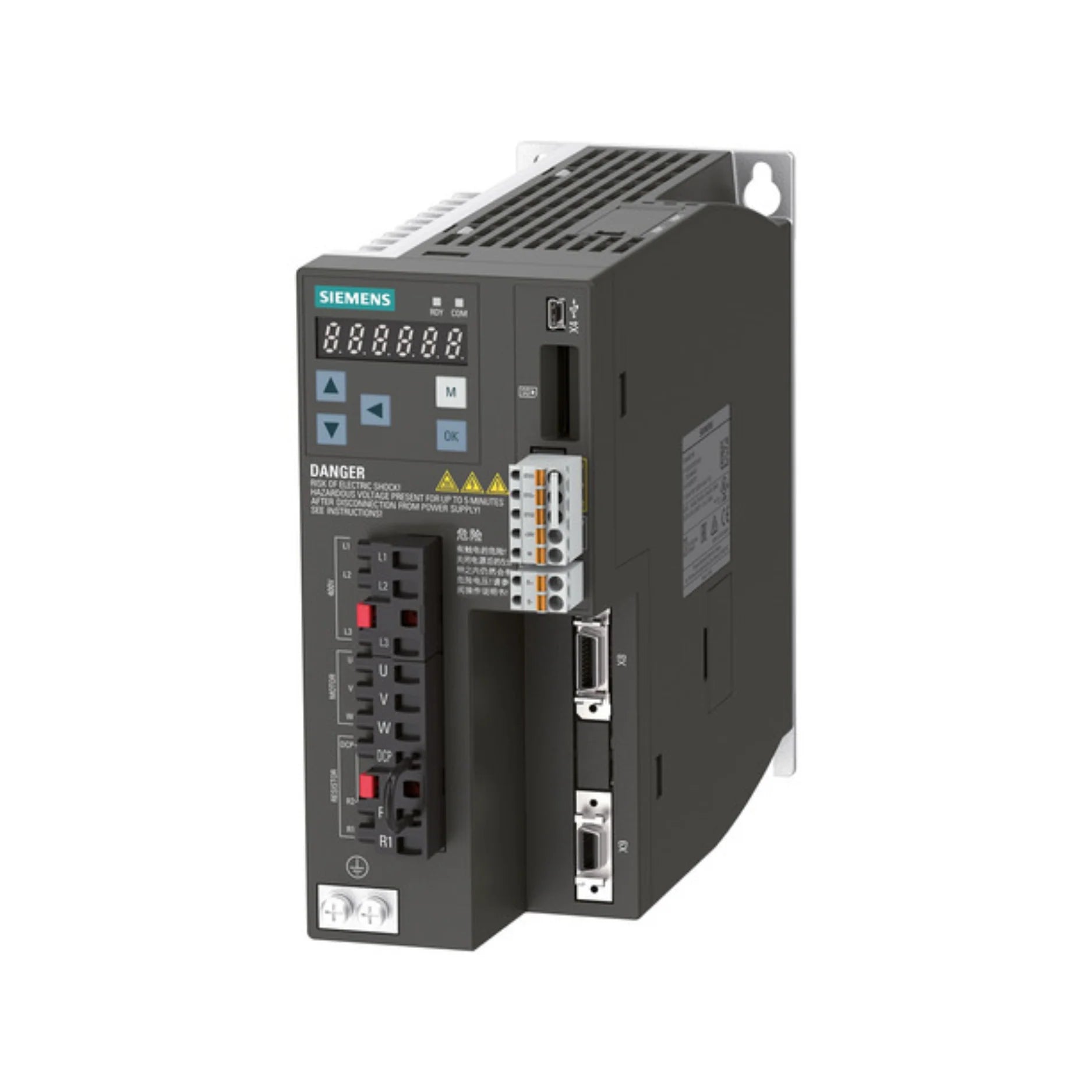 Siemens 6SL3210-5FE10-8UA0 SINAMICS S120 chassis power module, 800 kW, 690 V, for heavy-duty industrial automation.