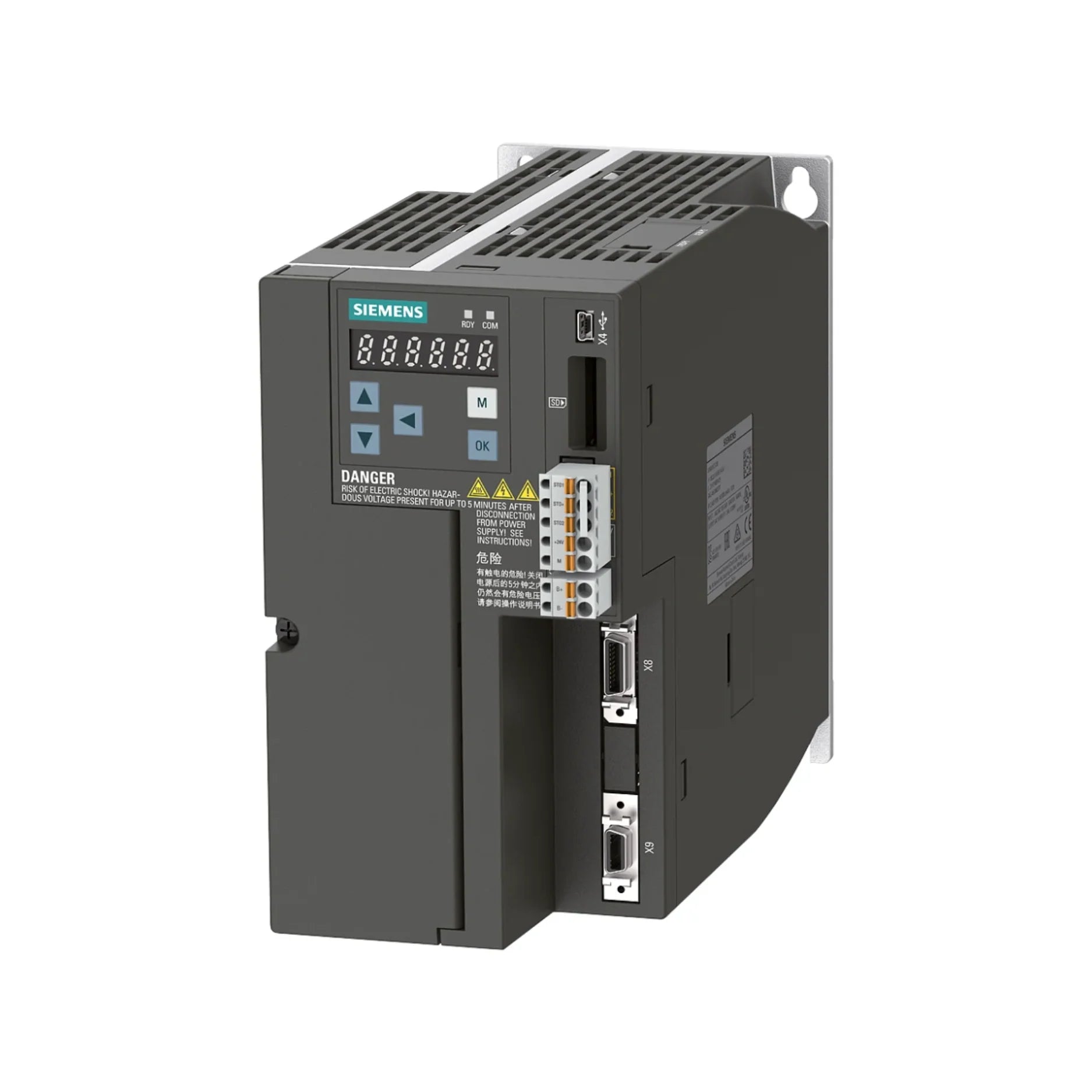 Siemens 6SL3210-5FE10-8UF0 G120 inverter, 22 kW, with PROFINET and STO for advanced industrial motor control.