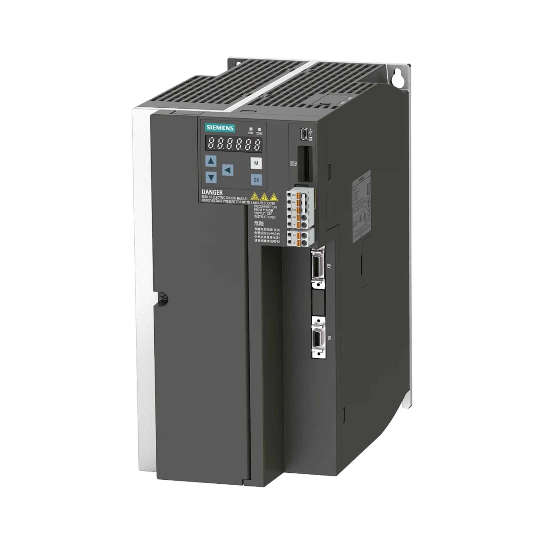 Siemens 6SL3210-5FE15-0UF0 SINAMICS S120 power module, 400 V, 15 A, for industrial motor control.