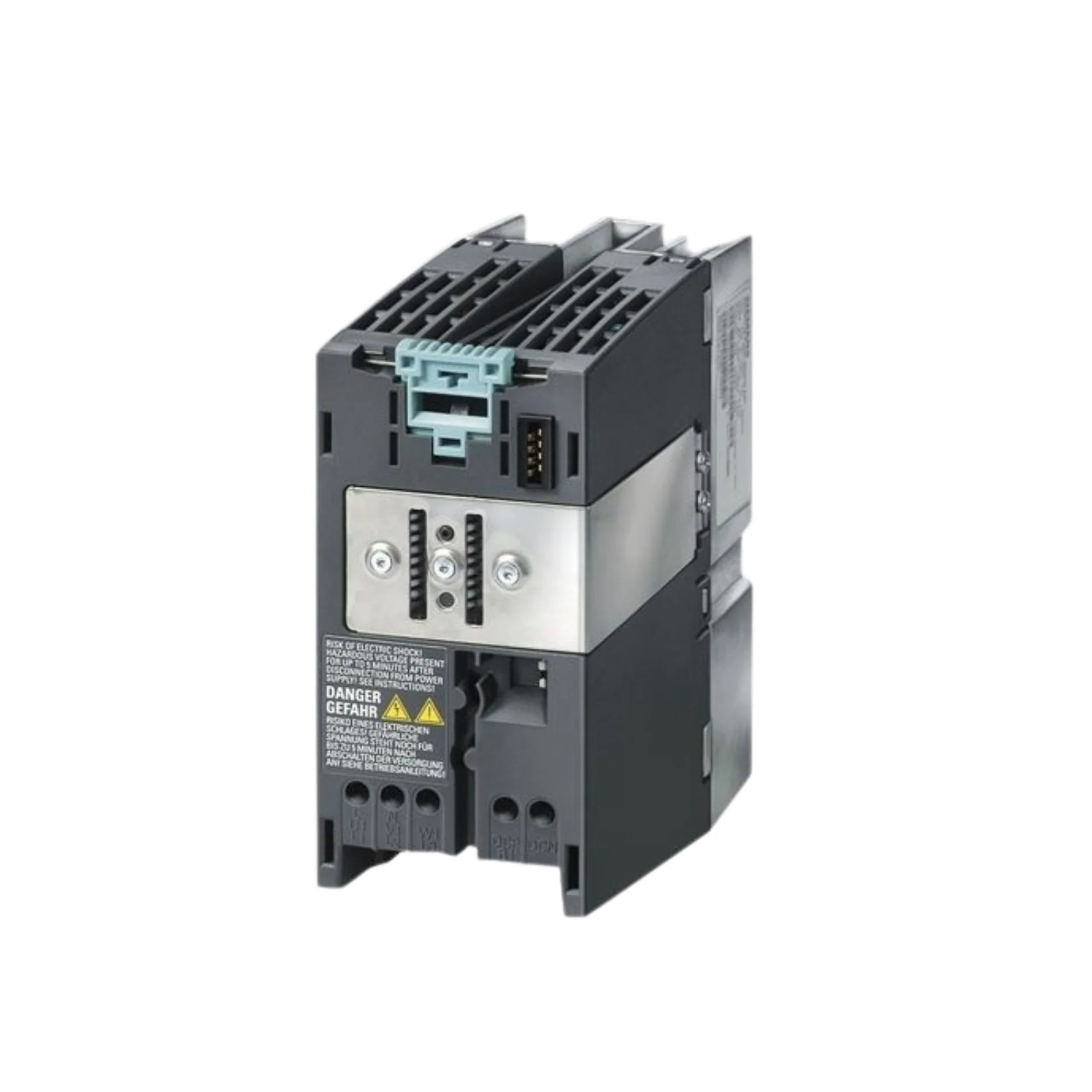 Siemens 6SL3224-0BE21-5UA0 PM240-2 power module 15 kW with brake chopper for SINAMICS G120 systems.