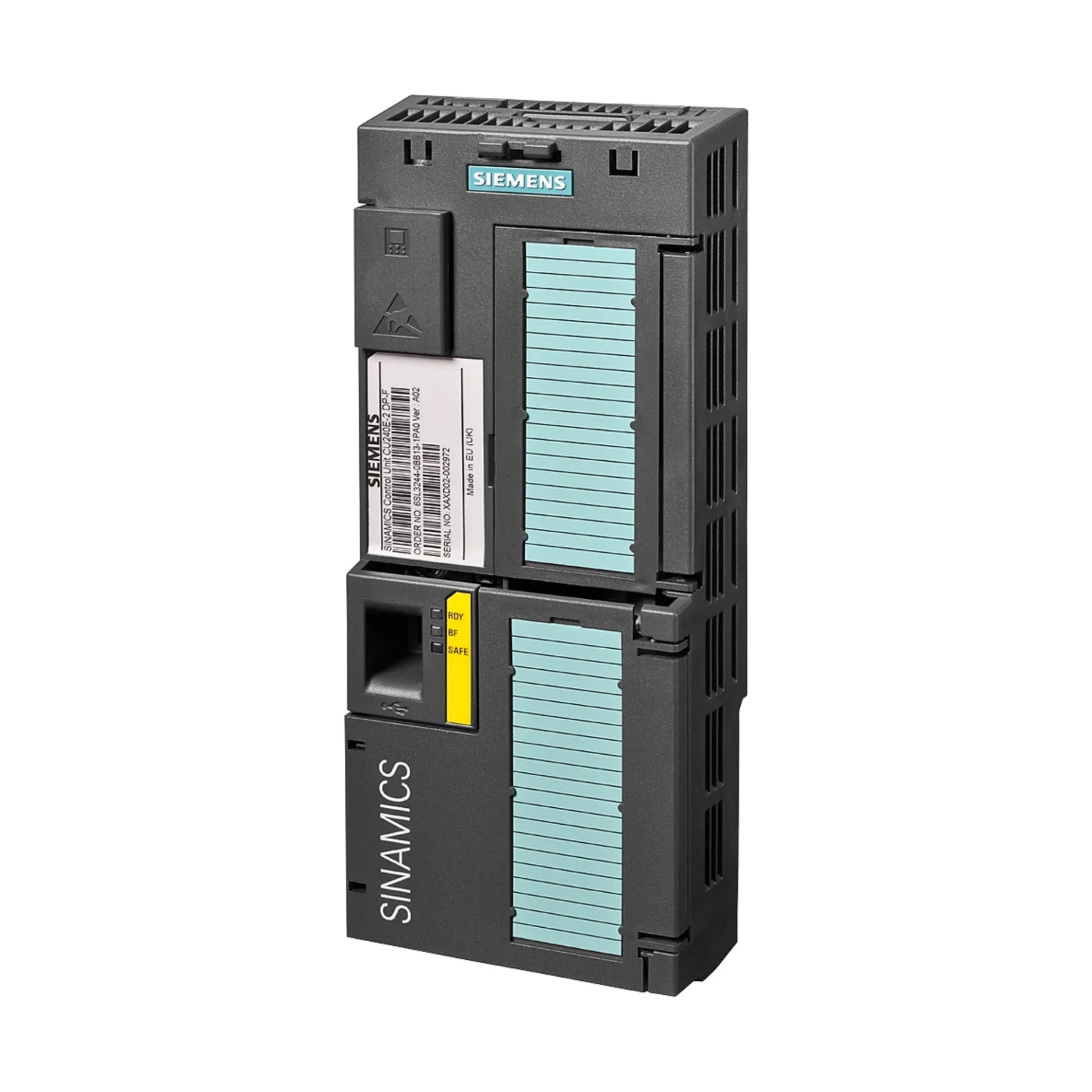 Siemens 6SL3244-0BB13-1PA1 SINAMICS S120 power module, 37 kW, 3AC 400V, with internal air cooling and brake chopper.
