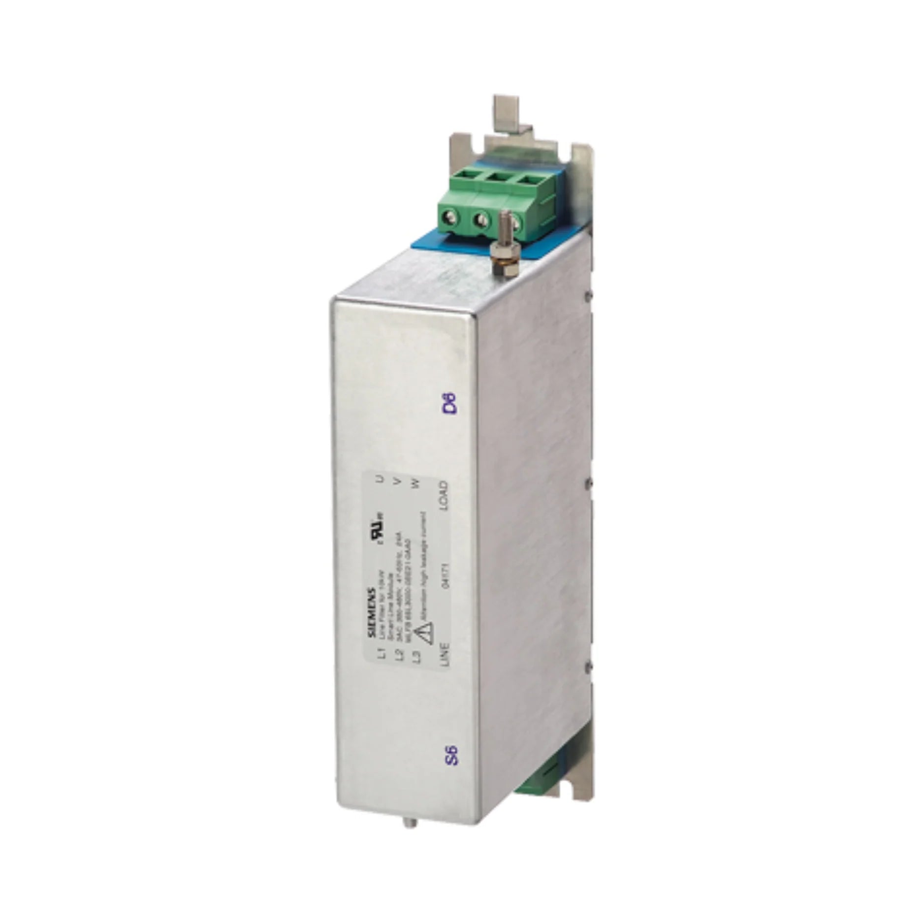 Siemens 6SL3000-0HE21-0AA0 line reactor for SINAMICS drives, 3AC 400 V, 55 kW, harmonic filter for industrial automation.