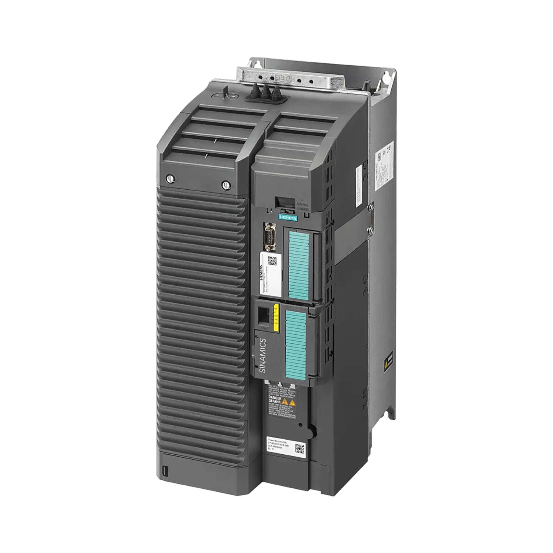 Siemens 6SL3210-1KE28-4UF1 SINAMICS S120 chassis power module, 200 kW, 400 V, for heavy-duty industrial automation.