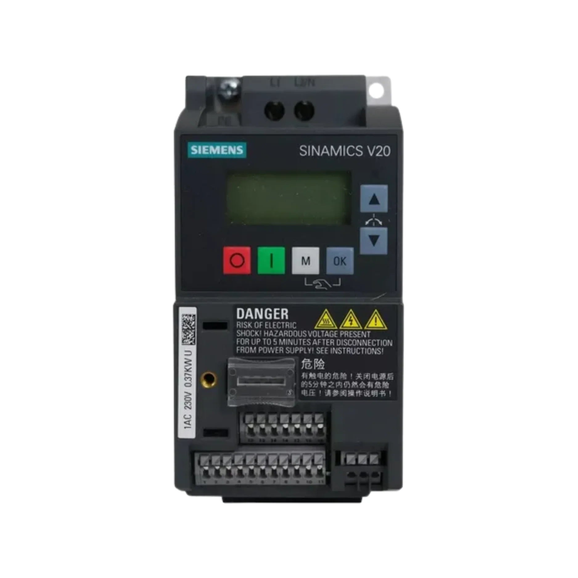 Siemens 6SL3210-5BB12-5UV1 power module, 0.55 kW, PM240-2 for SINAMICS G120 drives and dynamic motor control.