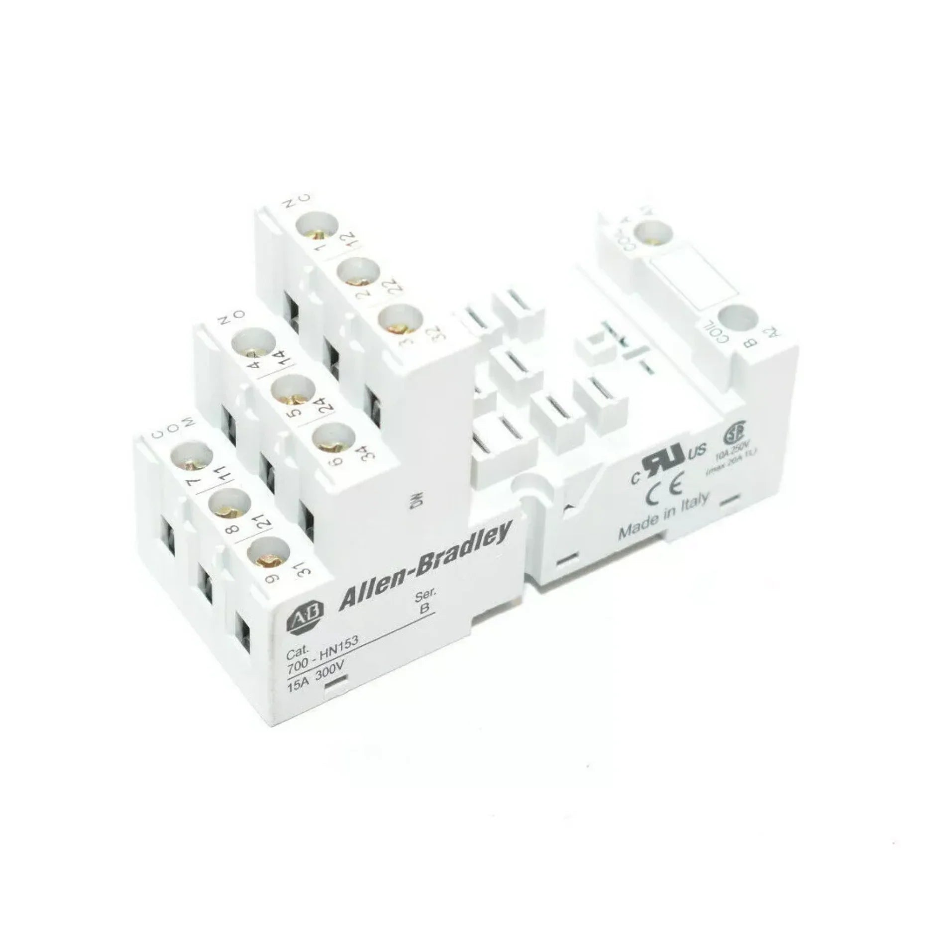 700-HN153, base de montagem de relé Allen-Bradley, ideal para facilitar a instalação e conexão em sistemas de automação.