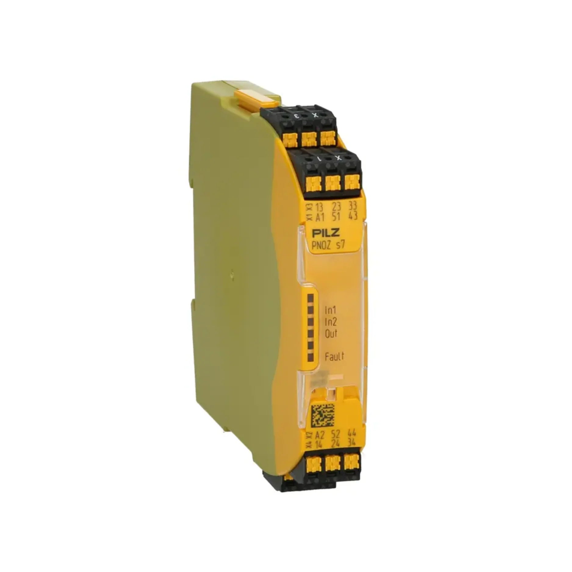 Pilz 751107 (PNOZ s7.1) safety relay for industrial automation, providing emergency stop and safety monitoring with expandability and easy integration.