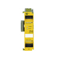 Pilz 773400 (PNOZ mi1p) expansion module with 8 safe digital inputs for enhancing PNOZmulti safety systems in industrial automation.