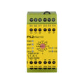 Pilz 774502 (PNOZ XV2) safety relay with 2 instantaneous and 2 delayed N/O contacts, 24V DC operation, and adjustable time delay for industrial safety applications.